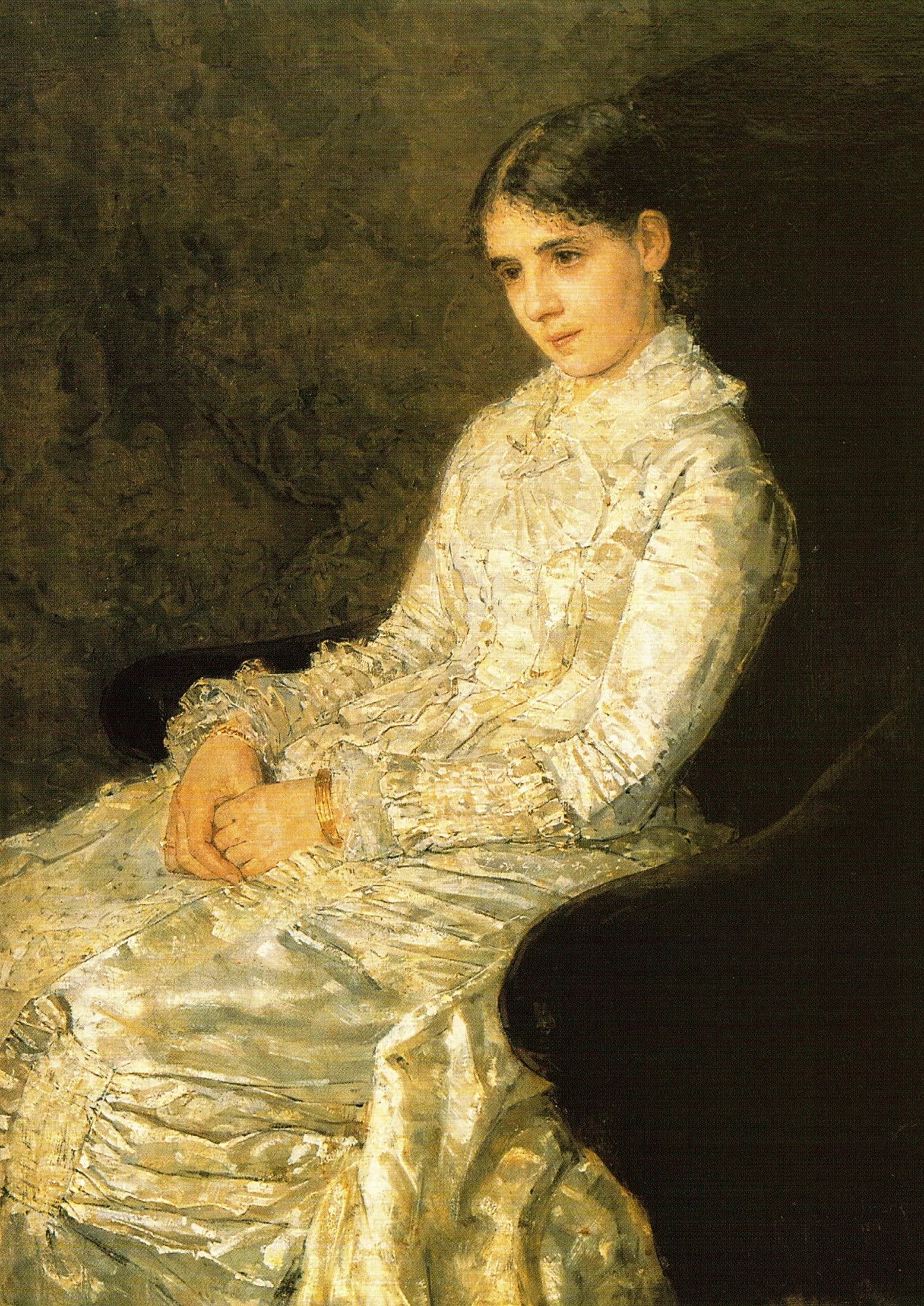 Portrait de Nanette Enthoven-Enthoven (1852-1883) - Isaac Israëls image 1 copie de tableau peinte à la main