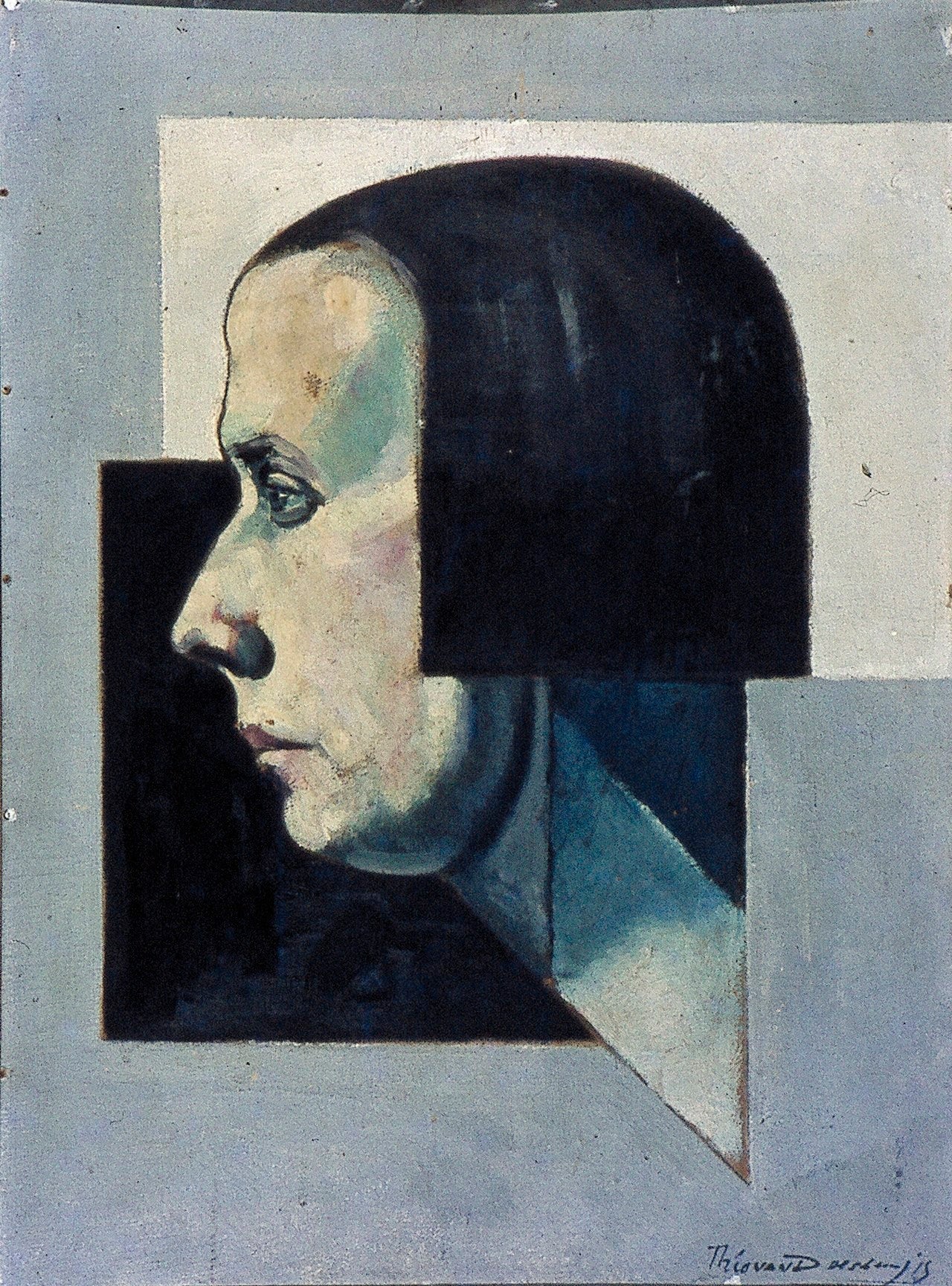 Portrait de Nelly van Doesburg (1899-1975) - Theo van Doesburg image 1 reproduction artisanale de tableau