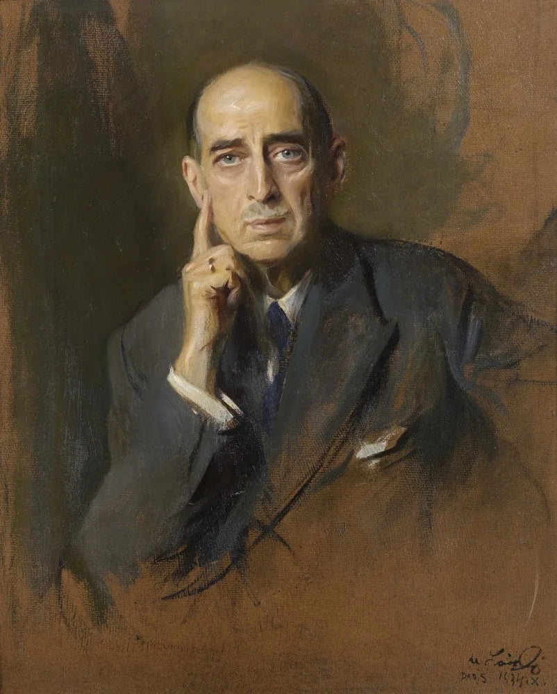 Portrait de Nicolas de Grèce et de Danemark (1872-1938), à l'âge de 62 ans - Philip de László image 1 reproduction de peinture à l’huile