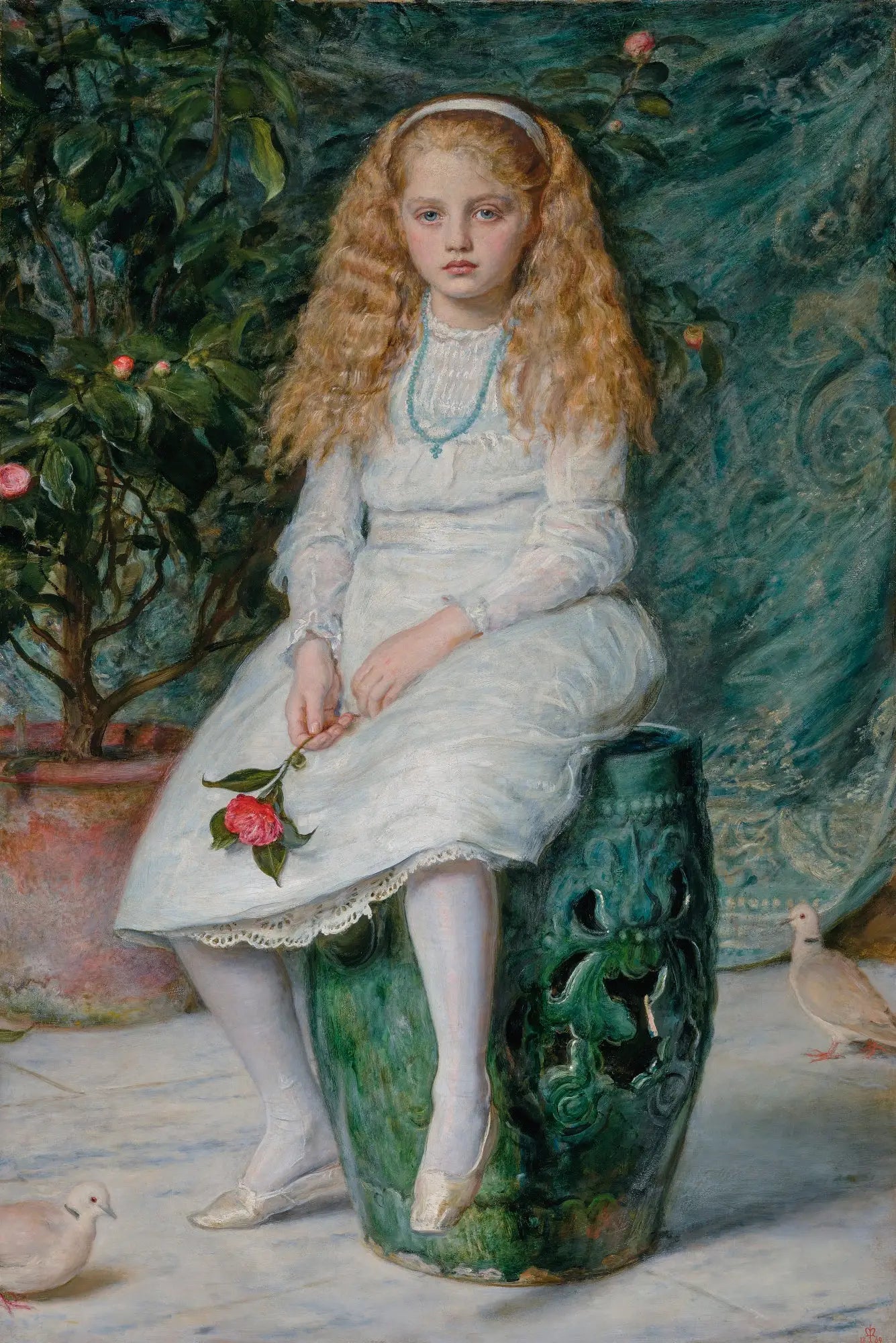 Portrait de Nina Lehmann - John Everett Millais image 1 tableau peint à l’huile sur toile