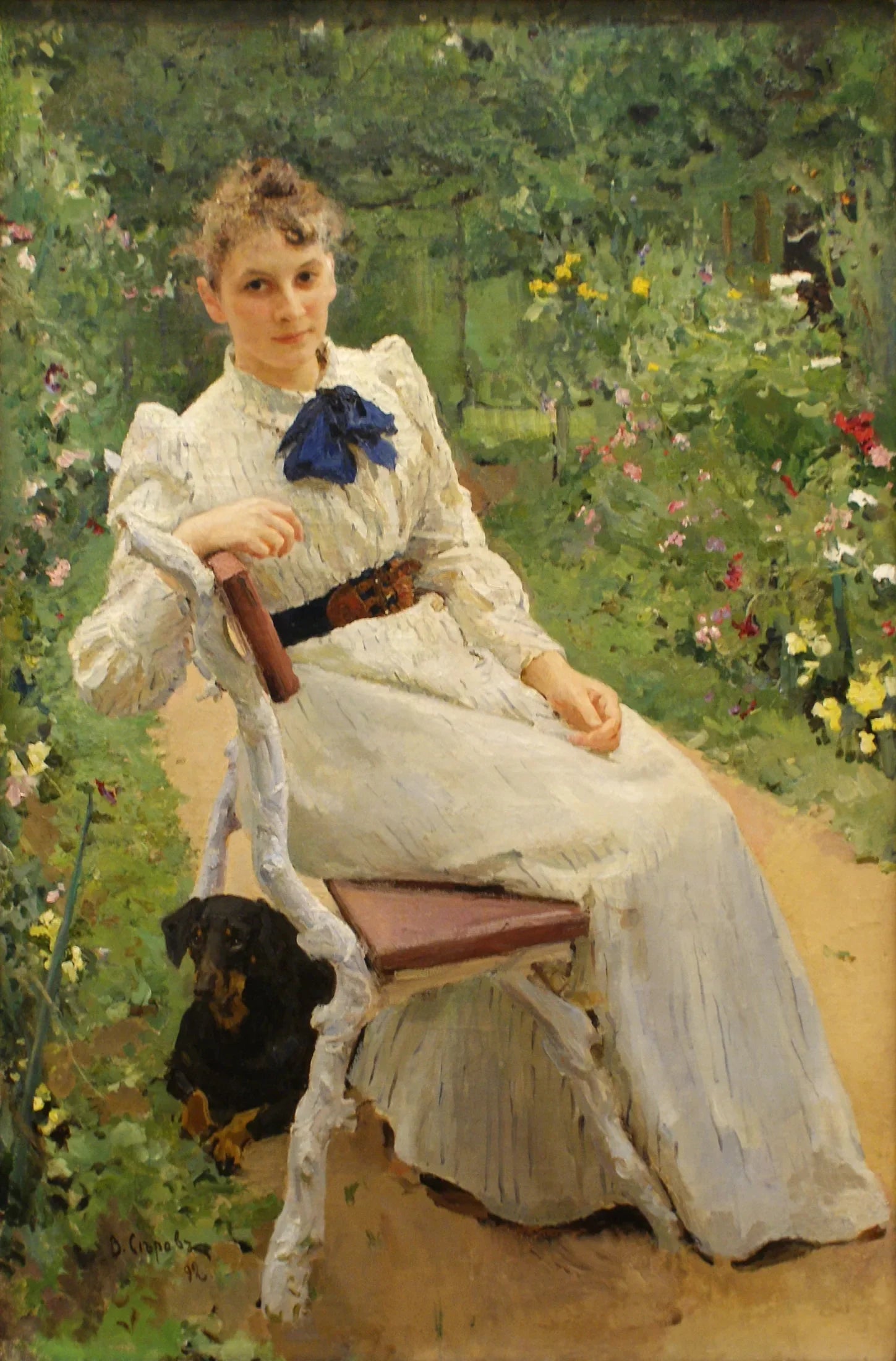 Portrait de O. F. Tomara - Valentin Serov image 1 reproduction artisanale de tableau
