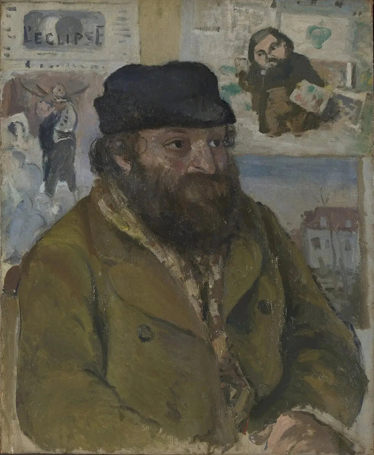 Portrait de Paul Cézanne - Camille Pissarro image 1 copie peinte à la main à l’huile