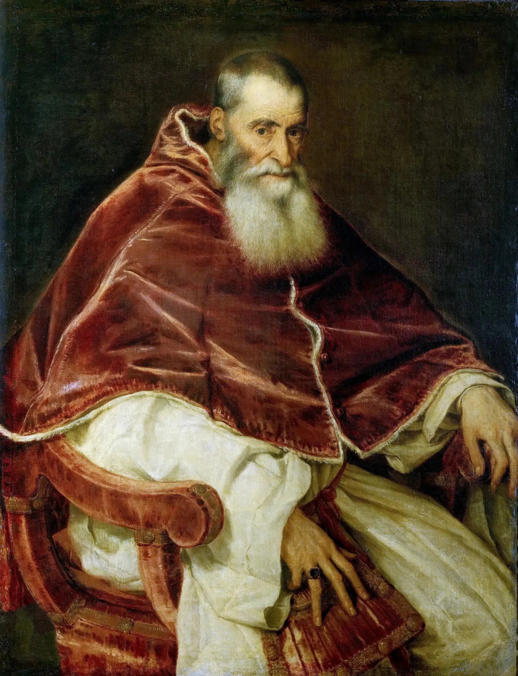 Portrait de Paul III - Titian image 1 tableau peint à l’huile sur toile