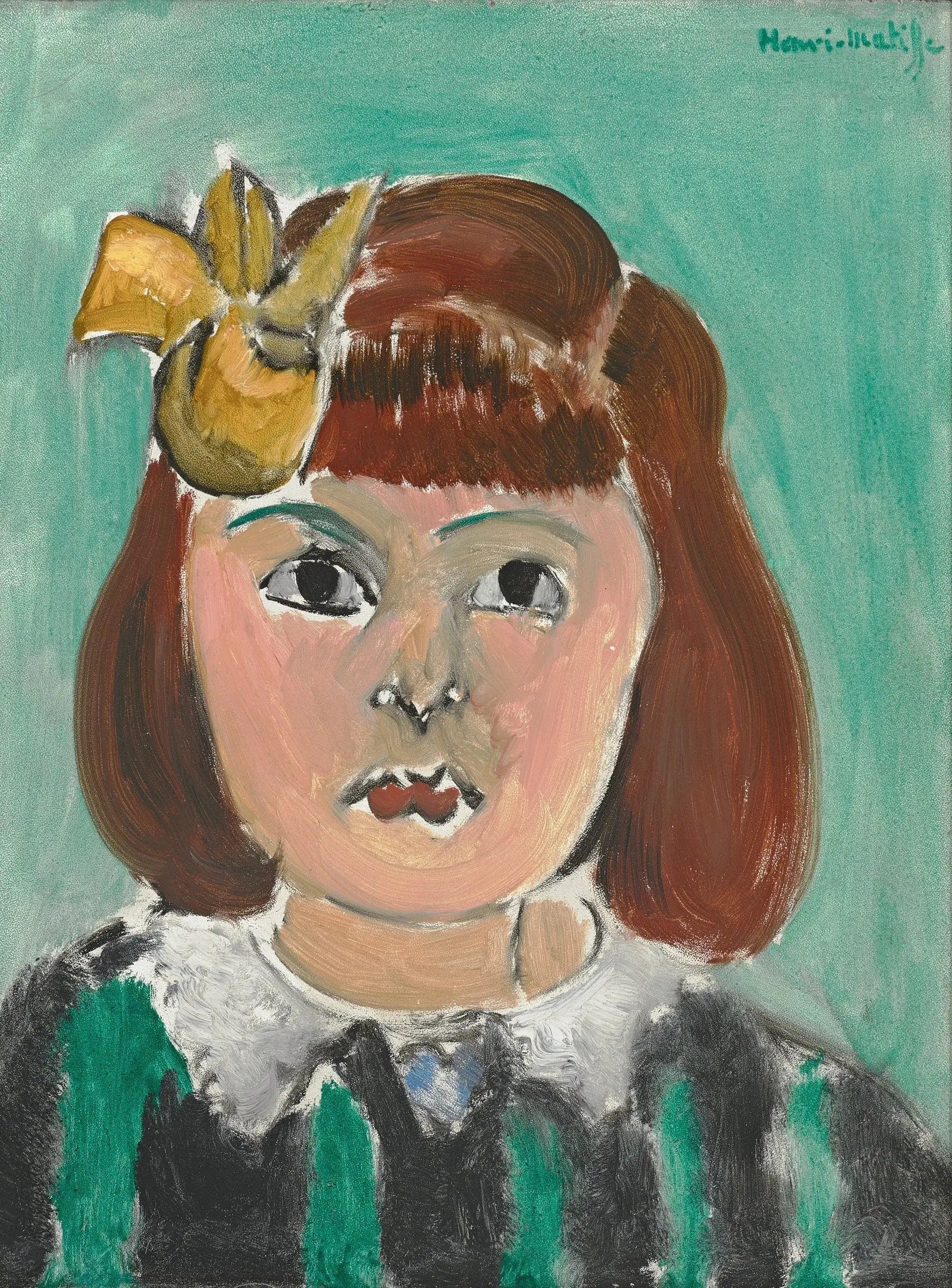 Portrait de petite fille - Henri Matisse image 1 copie de tableau peinte à la main