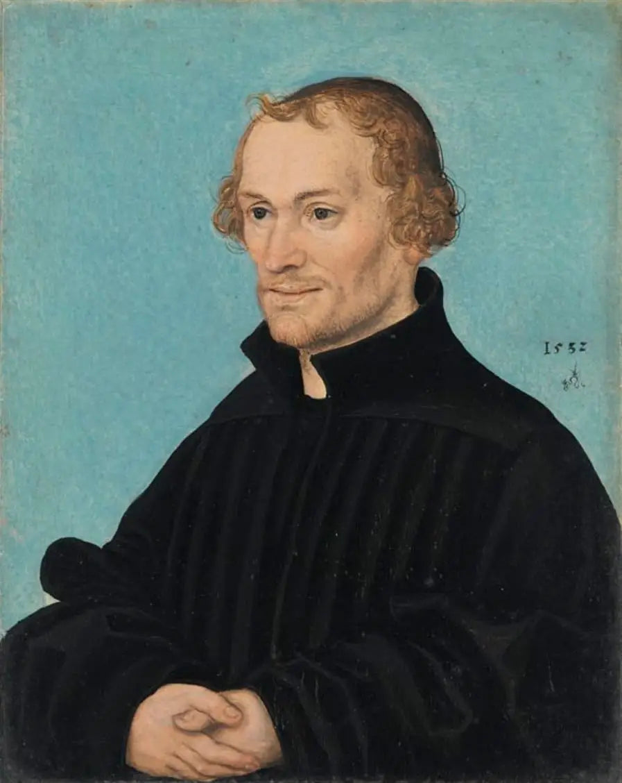 Portrait de Philipp Mélanchthon - Lucas Cranach the Elder image 1 copie de tableau peinte à la main