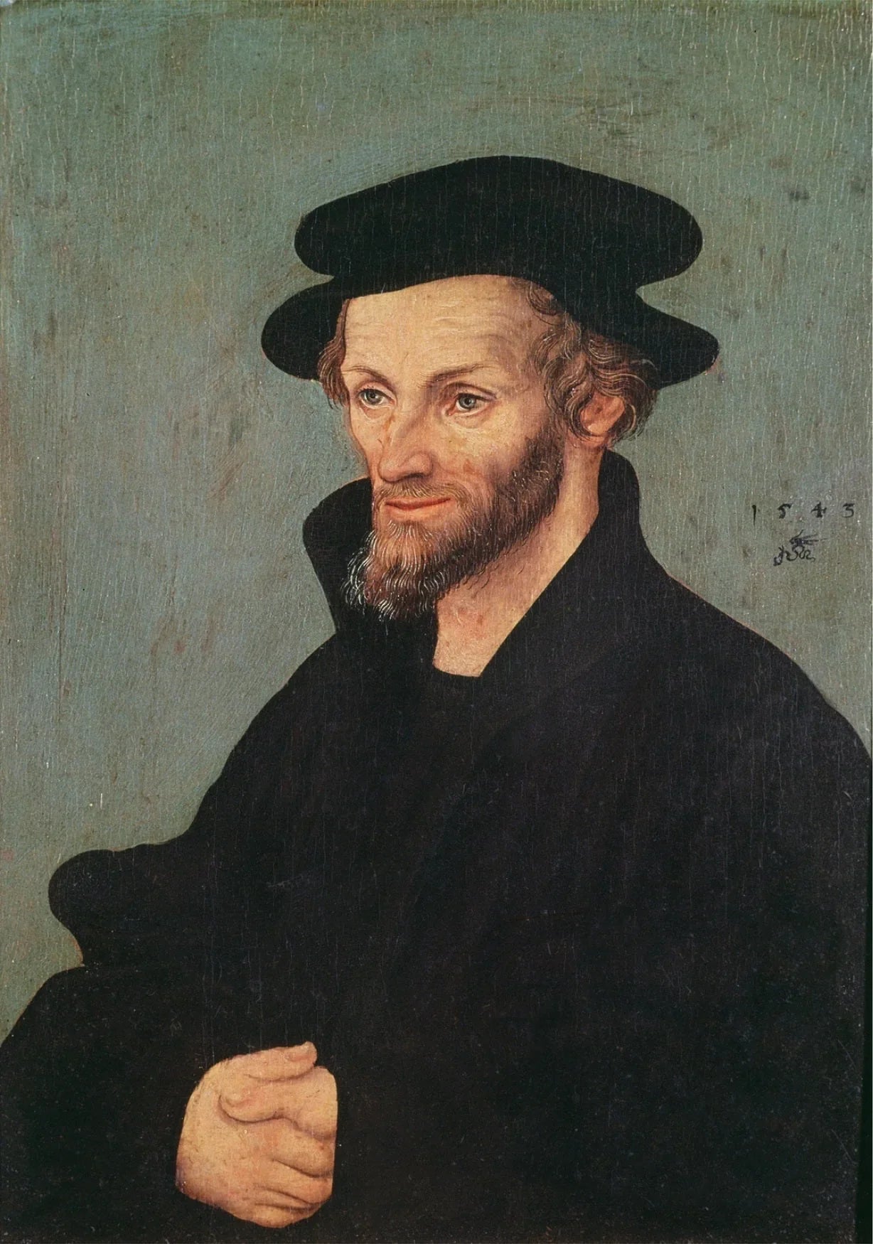 Portrait de Philipp Melanchton - Lucas Cranach the Elder image 1 copie peinte à la main à l’huile