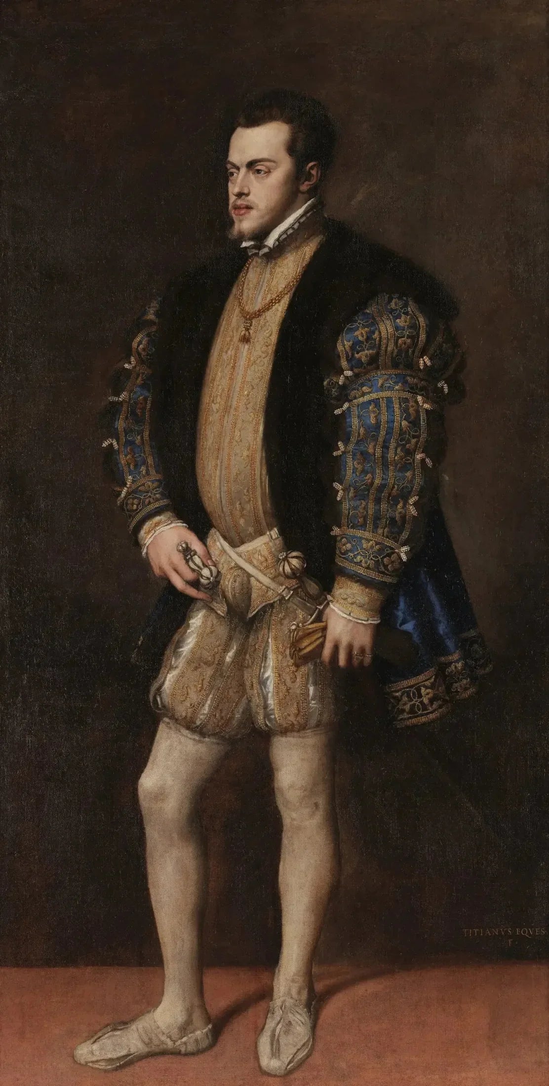 Portrait de Philippe II - Titian image 1 copie de tableau peinte à la main