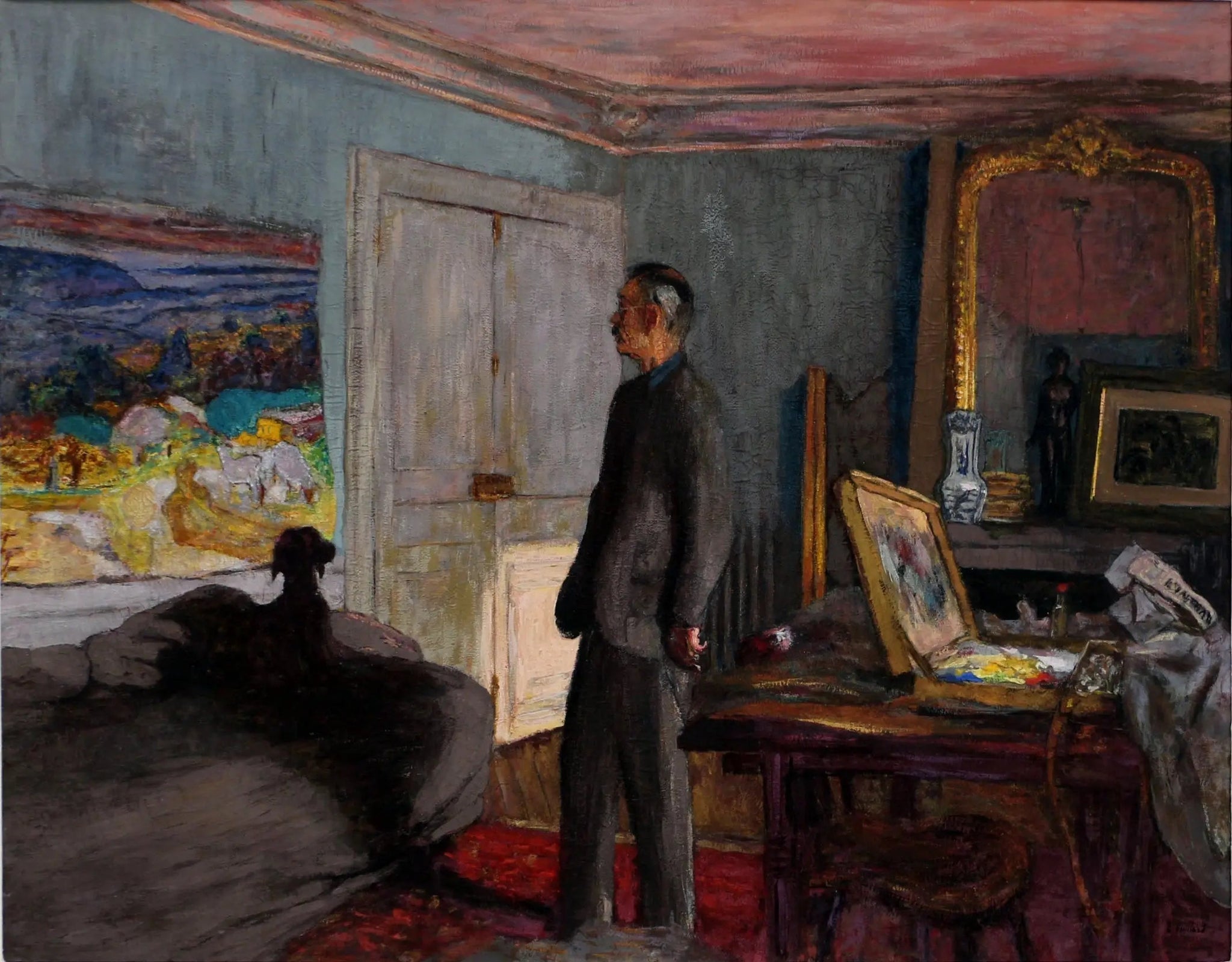 Portrait de Pierre Bonnard - Édouard Vuillard image 1 reproduction d’œuvre d’art à l’huile