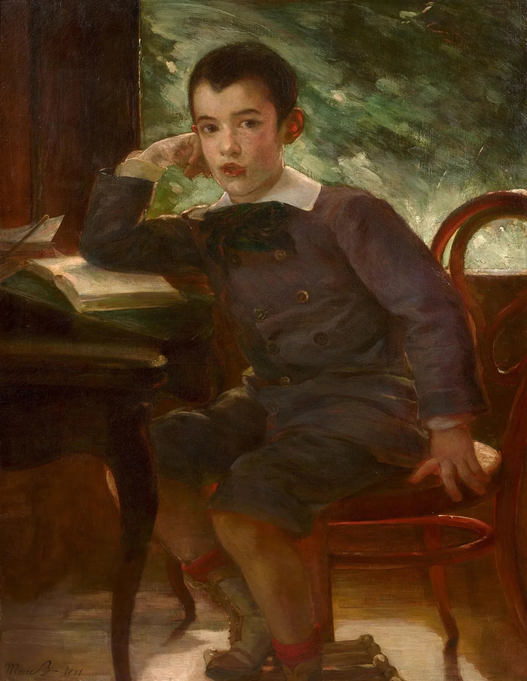 Portrait de Pierre Bracquemond enfant, fils de l'artiste - Marie Bracquemond image 1 reproduction de peinture à l’huile