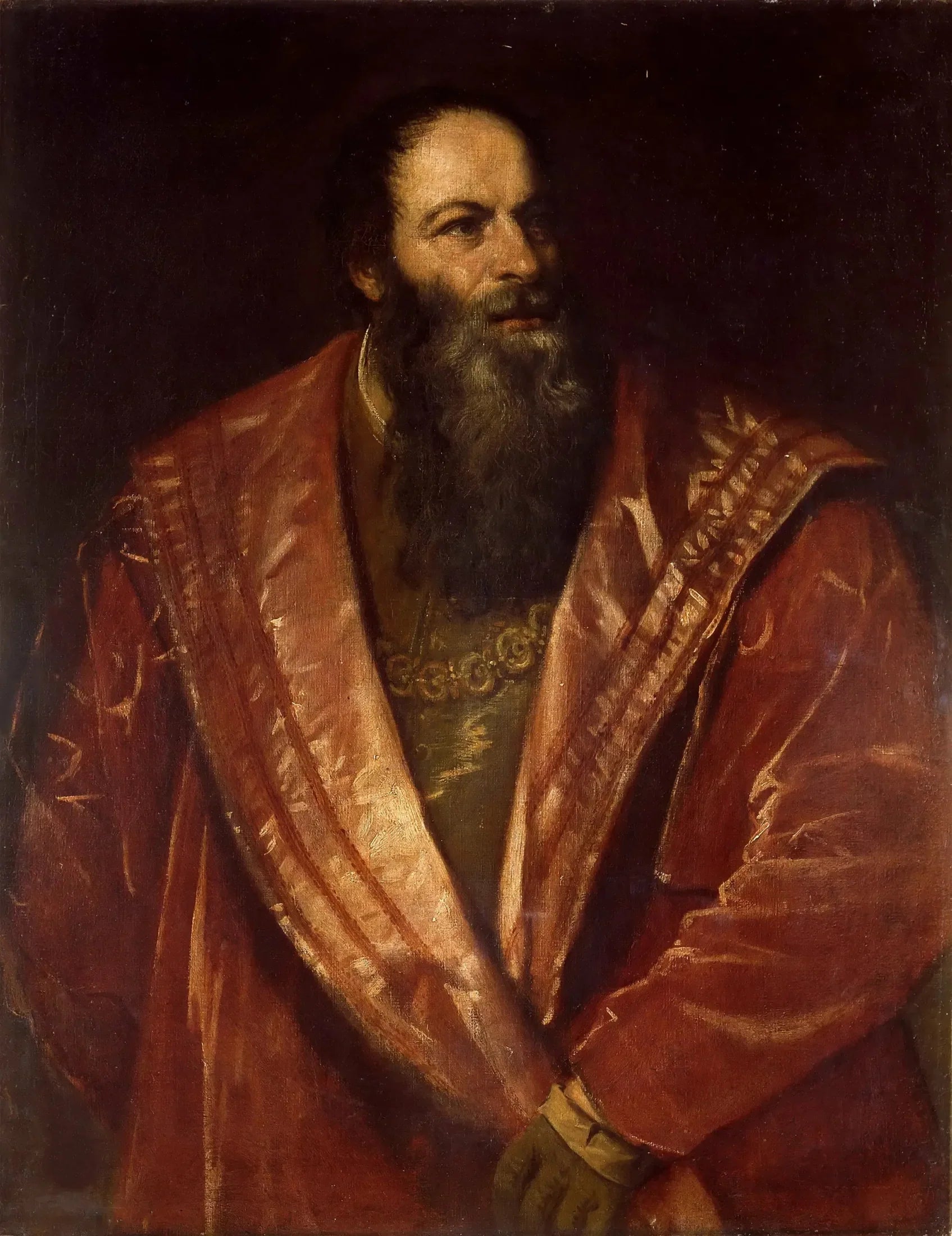 Portrait de Pierre l'Arétin - Titian image 1 reproduction artisanale de tableau