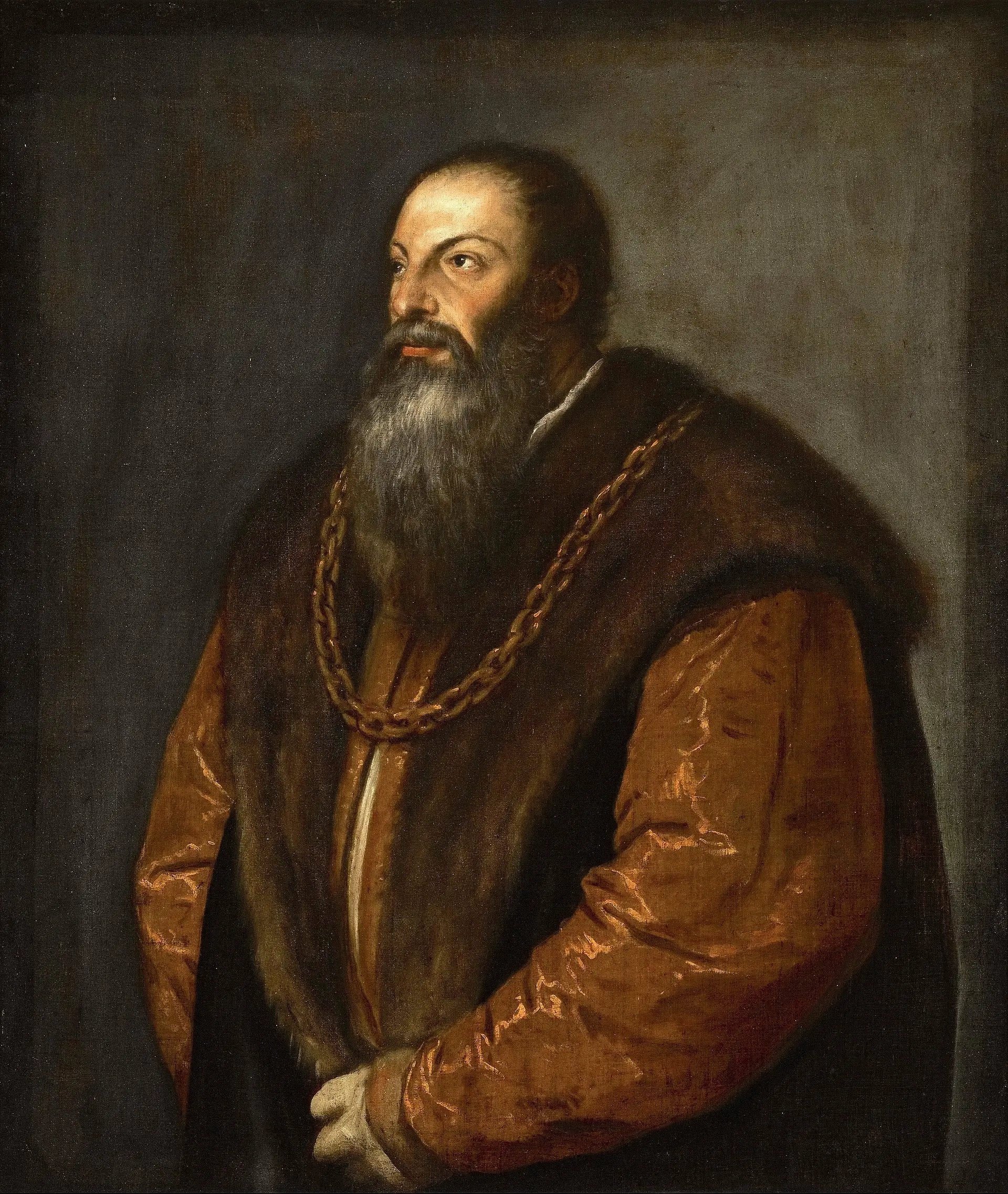 Portrait de Pietro Aretino - Titian image 1 reproduction de peinture à l’huile