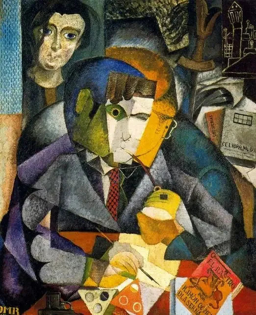 Portrait de Ramón Gómez de la Serna - Diego Rivera image 1 copie peinte à la main à l’huile