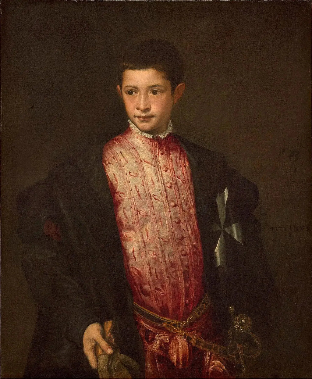 Portrait de Ranuccio Farnèse - Titian image 1 tableau peint à l’huile sur toile