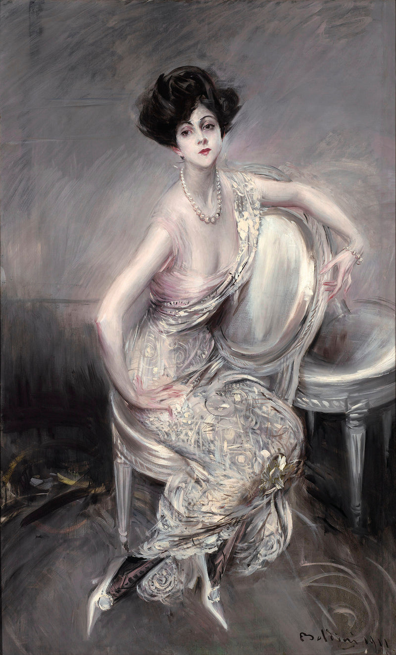 Portrait de Rita de Acosta Lydig assise - Giovanni Boldini