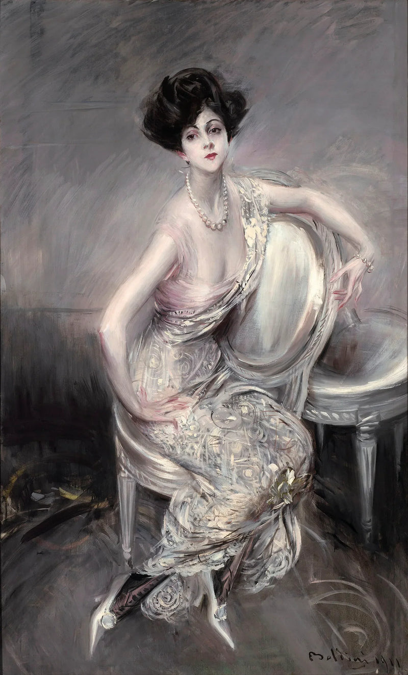 Portrait de Rita de Acosta Lydig assise - Giovanni Boldini