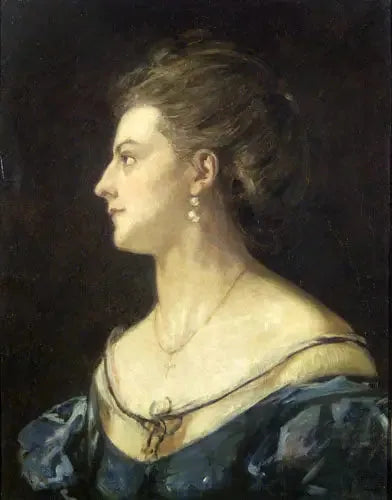 Portrait de sa femme - Viktor Madarász image 1 copie de tableau peinte à la main