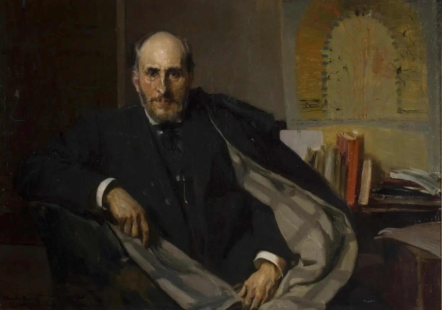 portrait de Santiago Ramón y Cajal - Joaquín Sorolla image 1 tableau peint à l’huile sur toile