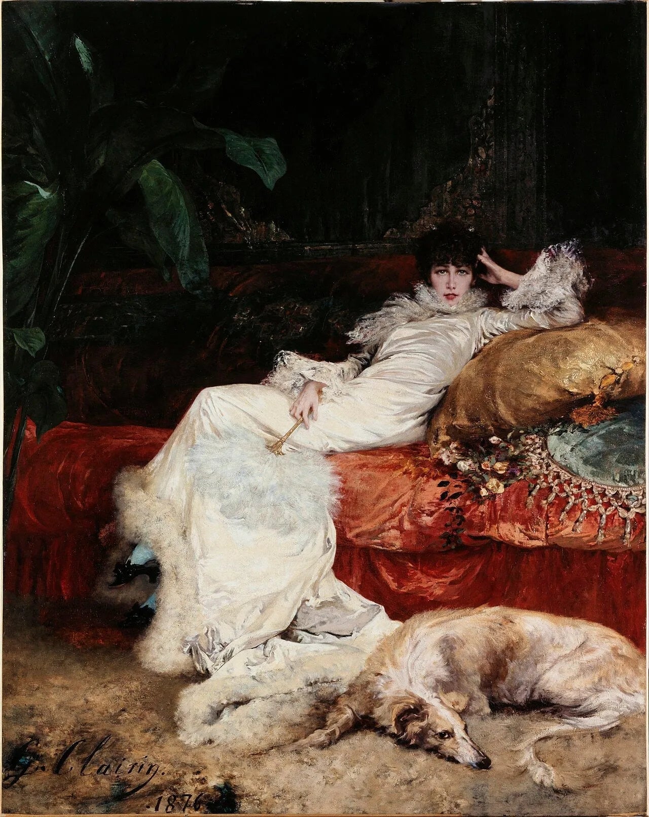 Portrait de Sarah Bernhardt - Georges Clairin image 1 copie peinte à la main à l’huile