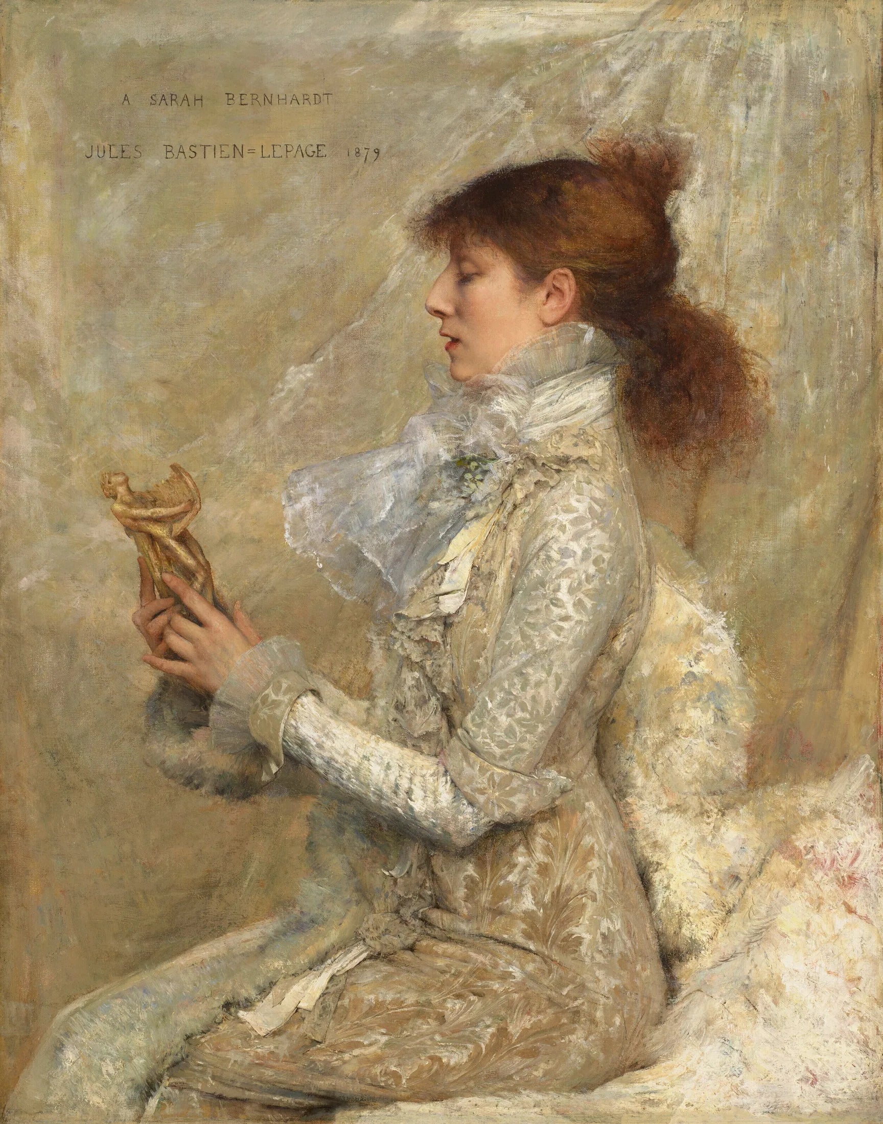 Portrait de Sarah Bernhardt - Jules Bastien-Lepage image 1 copie de tableau peinte à la main