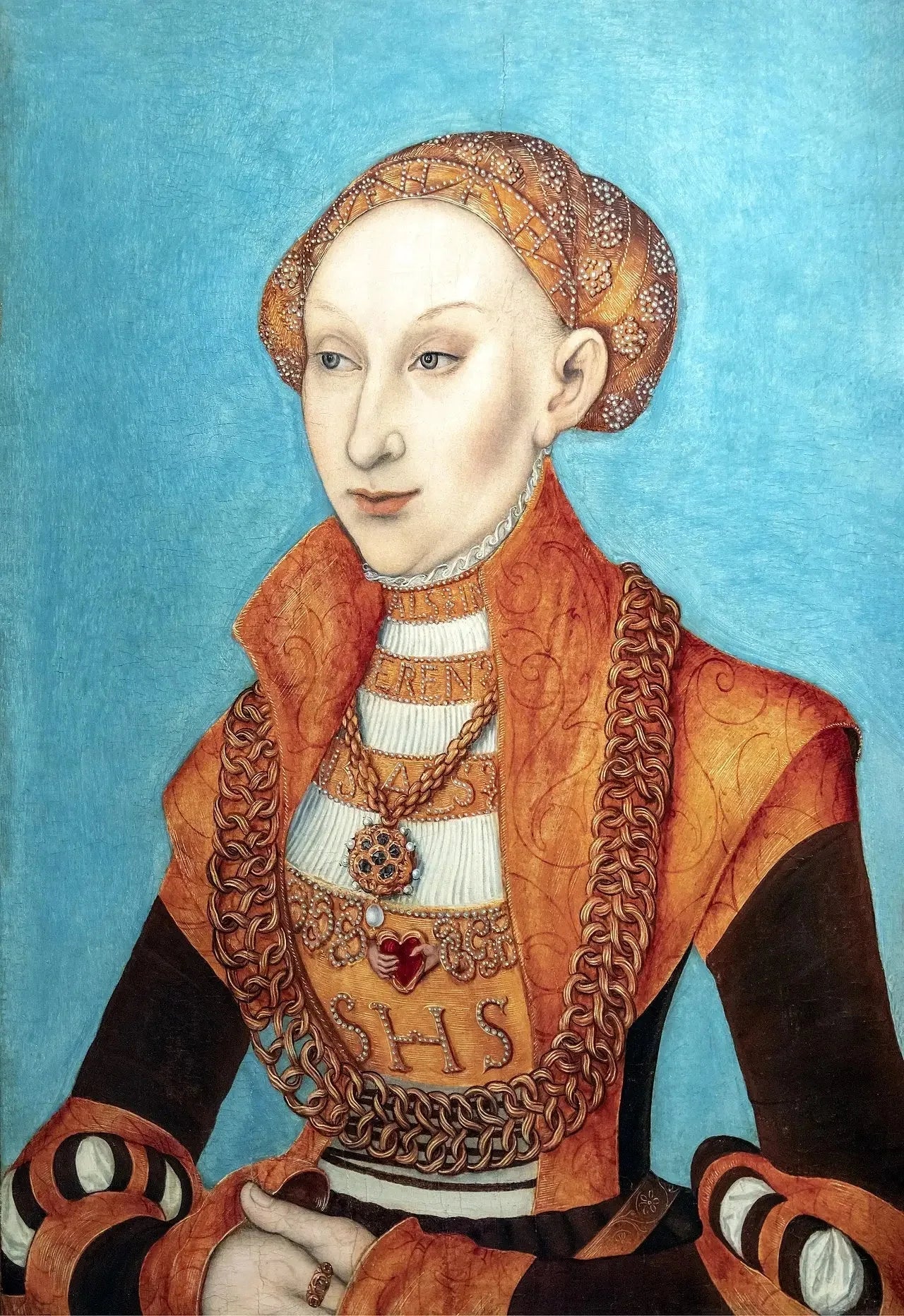 Portrait de Sibylle de Clèves, électrice de Saxe - Lucas Cranach the Elder image 1 copie de tableau peinte à la main
