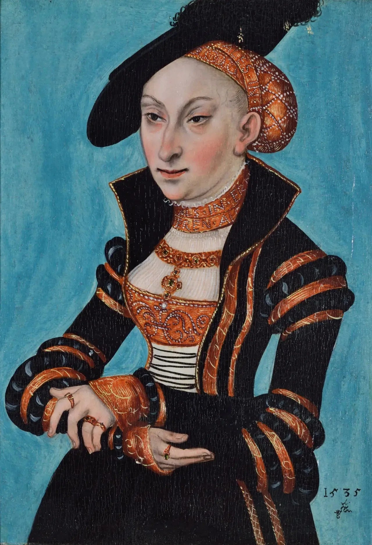 Portrait de Sibylle de Saxe - Lucas Cranach the Elder image 1 reproduction d’œuvre d’art à l’huile