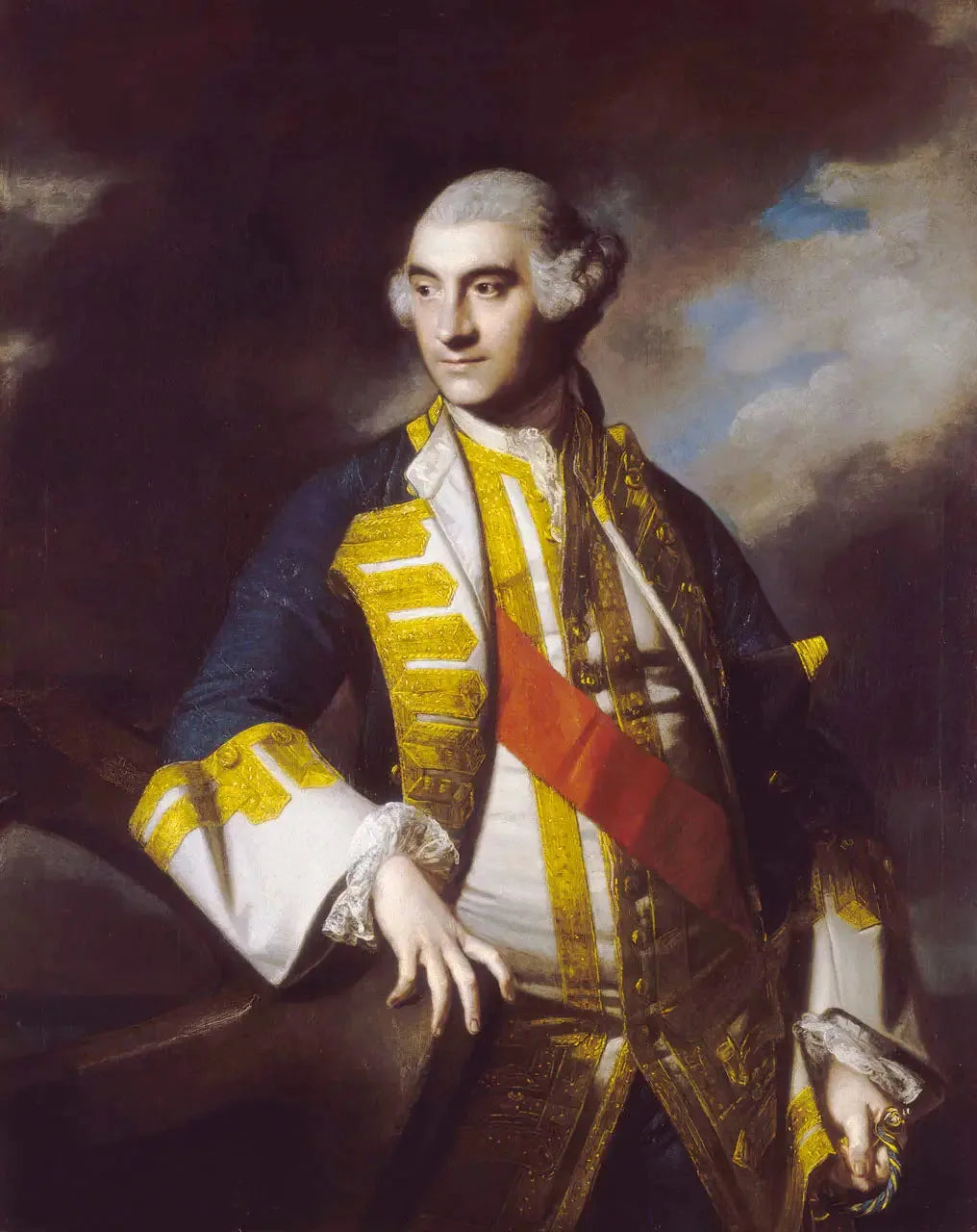 Portrait de Sir Charles Saunders (c.1715-1775) - Joshua Reynolds image 1 reproduction artisanale de tableau