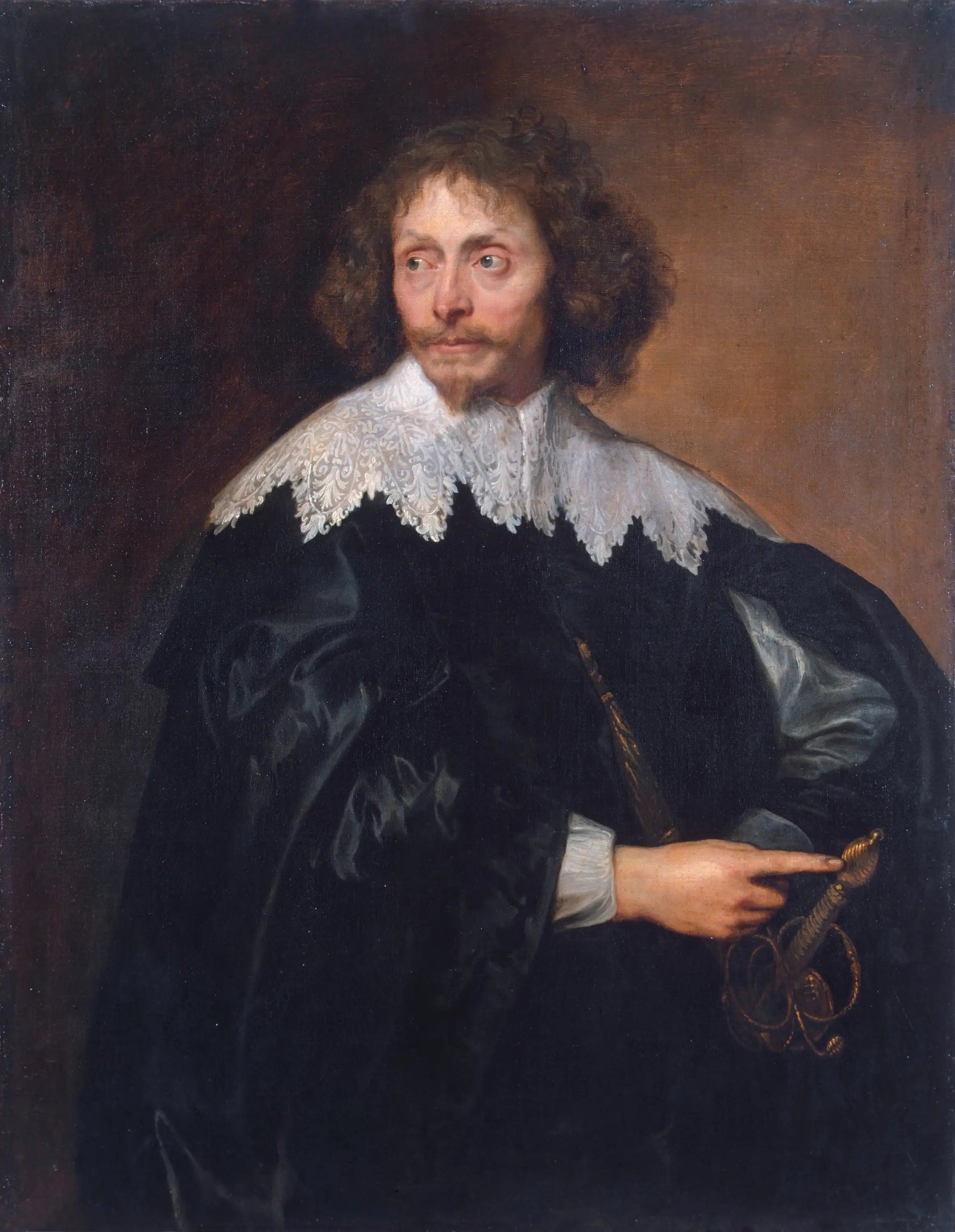 Portrait de Sir Thomas Chaloner - Antoine van Dyck image 1 copie peinte à la main à l’huile
