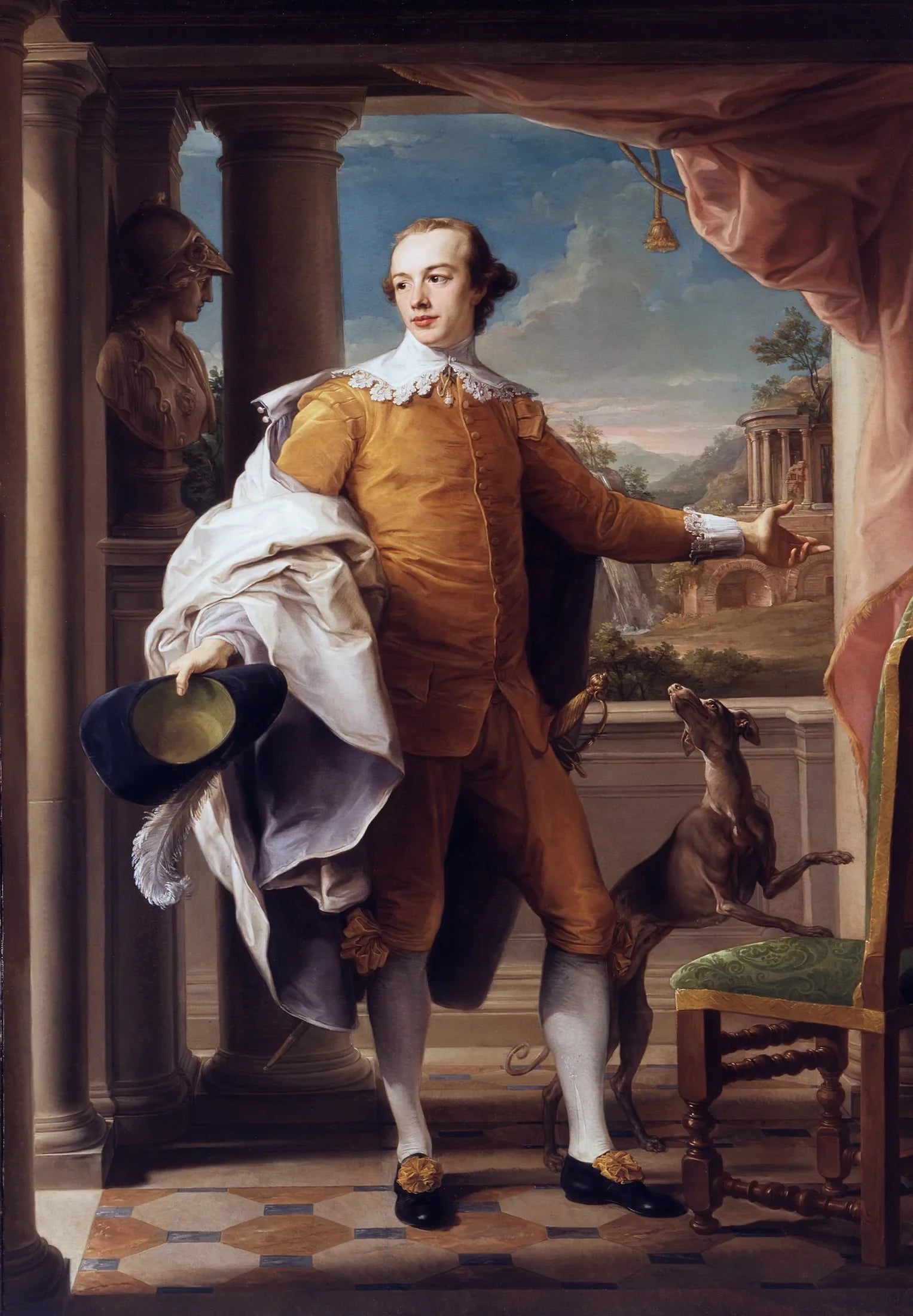 Portrait de Sir Wyndham Knatchbull-Wyndham - Pompeo Batoni image 1 reproduction de peinture à l’huile