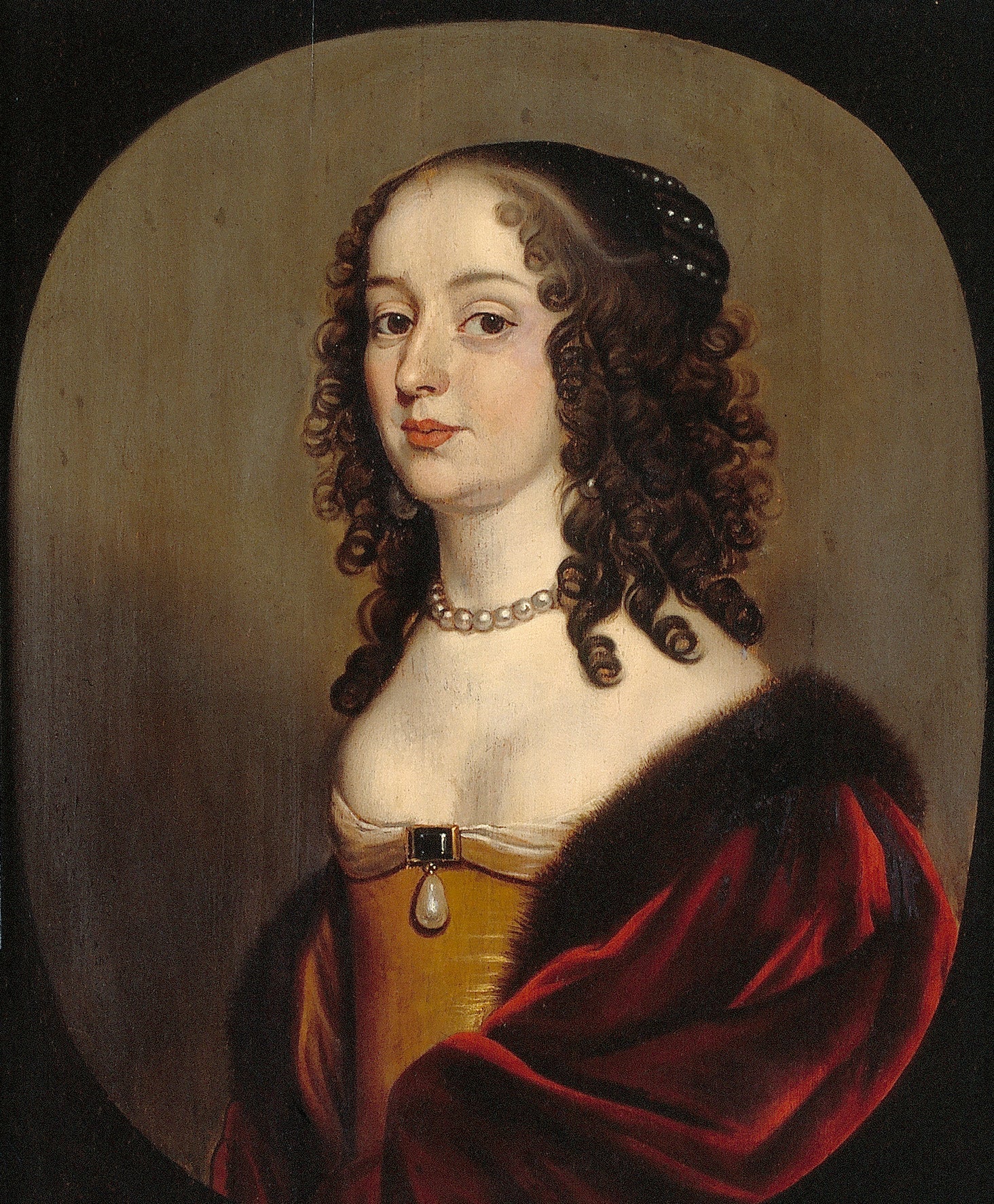 Portrait de Sophie van de Palts (1630-1714), echtgenote van Ernst August I, keurvorst van Hannover - Gerrit van Honthorst image 1 copie de tableau peinte à la main