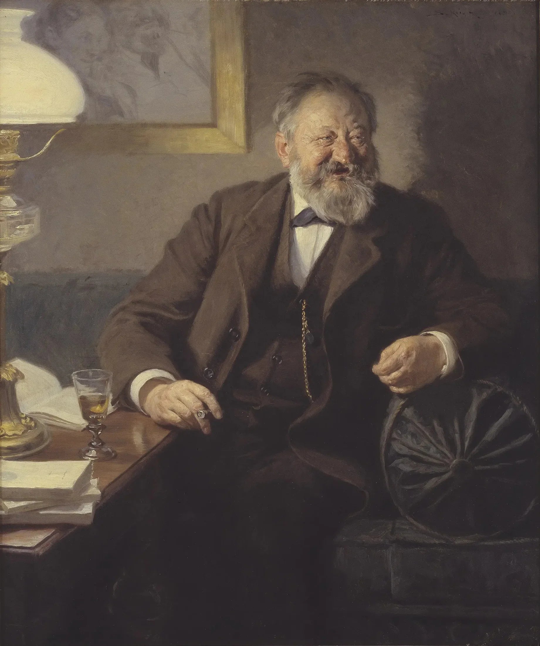 Portrait de Sophus Schandorph - Peder Severin Krøyer image 1 copie peinte à la main à l’huile