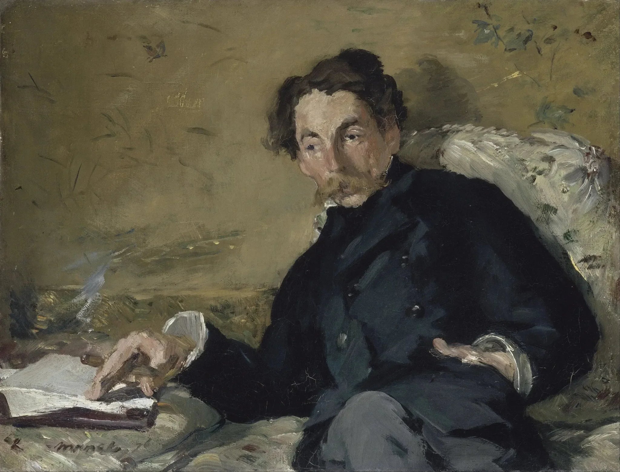 portrait de Stéphane Mallarmé - Édouard Manet image 1 copie peinte à la main à l’huile