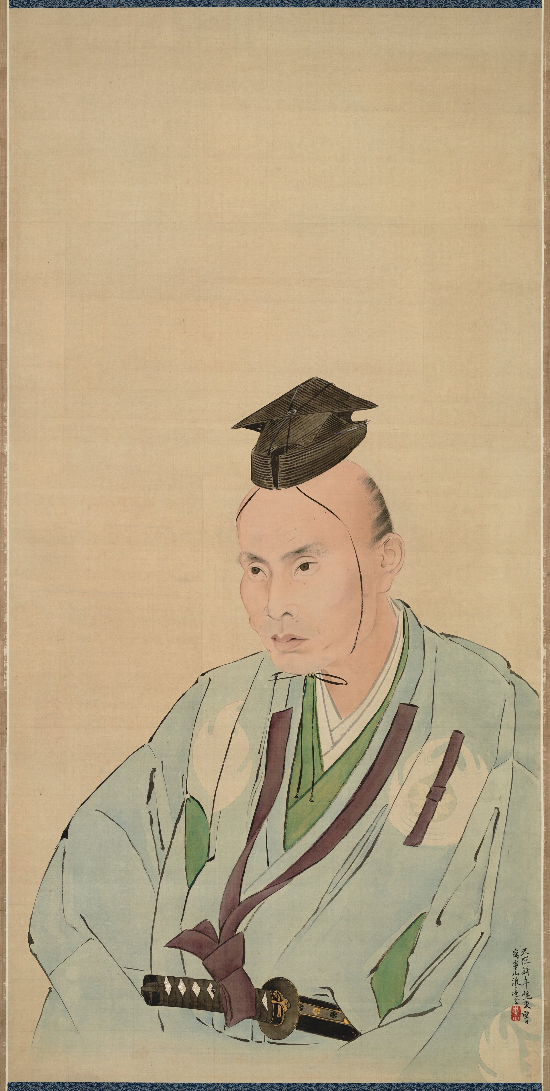 Portrait de Takami Senseki, Watanabe Kazan, 1837