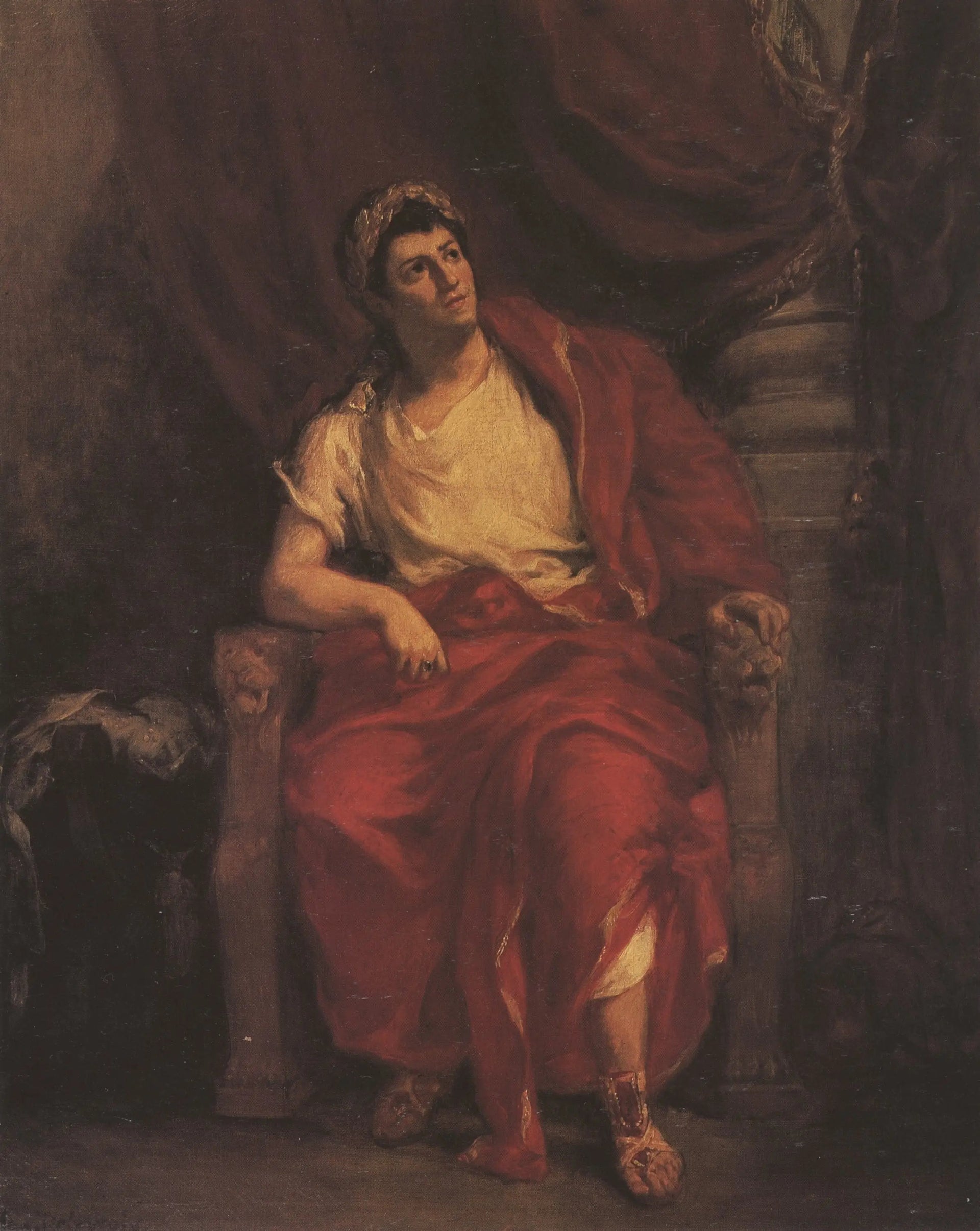 Portrait de Talma en Néron - Eugène Delacroix image 1 tableau peint à l’huile sur toile