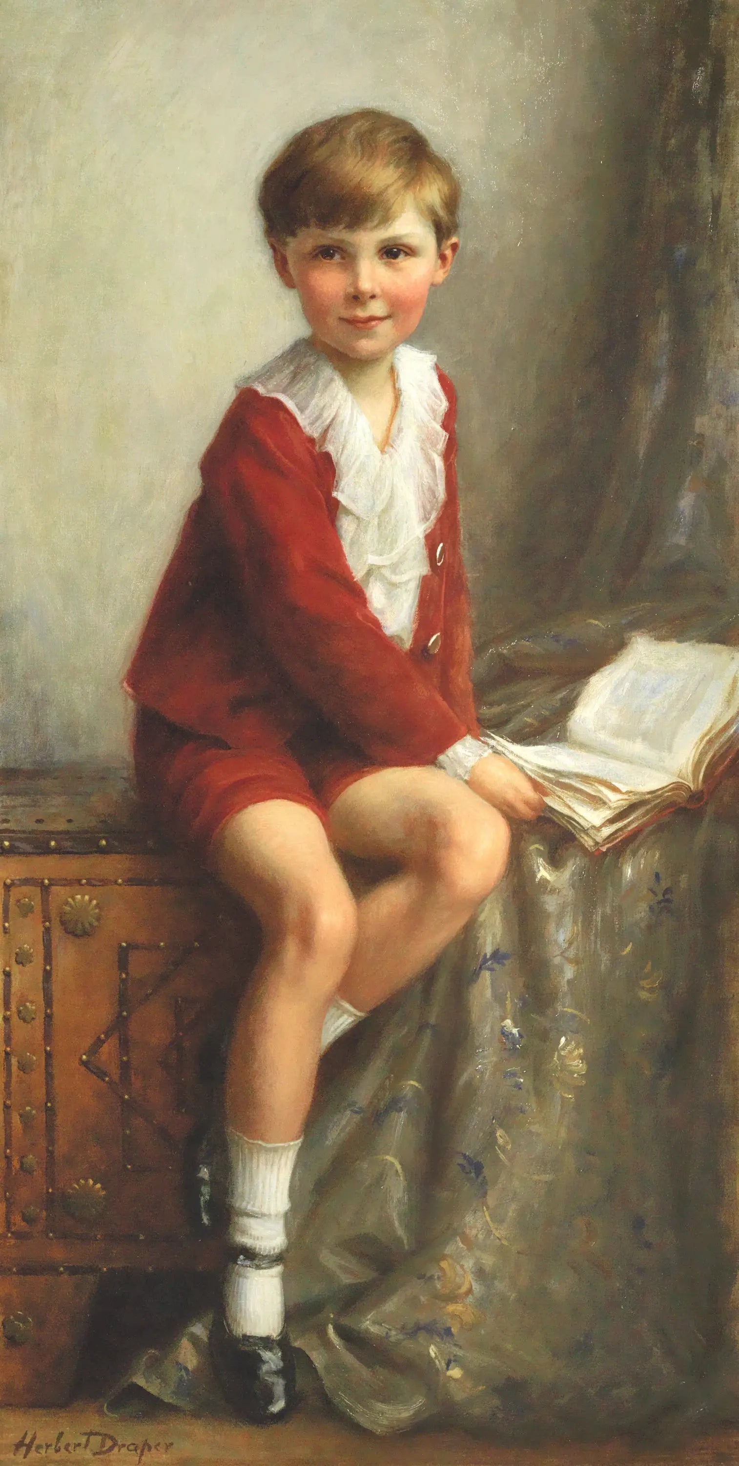 Portrait de Teddy - Herbert Draper image 1 tableau peint à l’huile sur toile