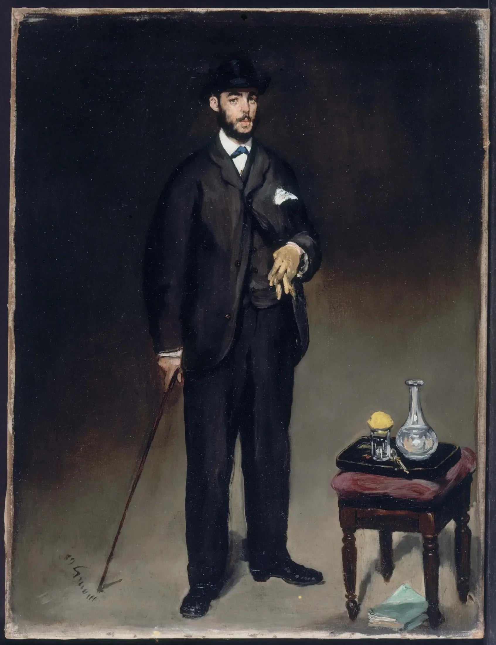 Portrait de Théodore Duret - Édouard Manet image 1 reproduction de peinture à l’huile