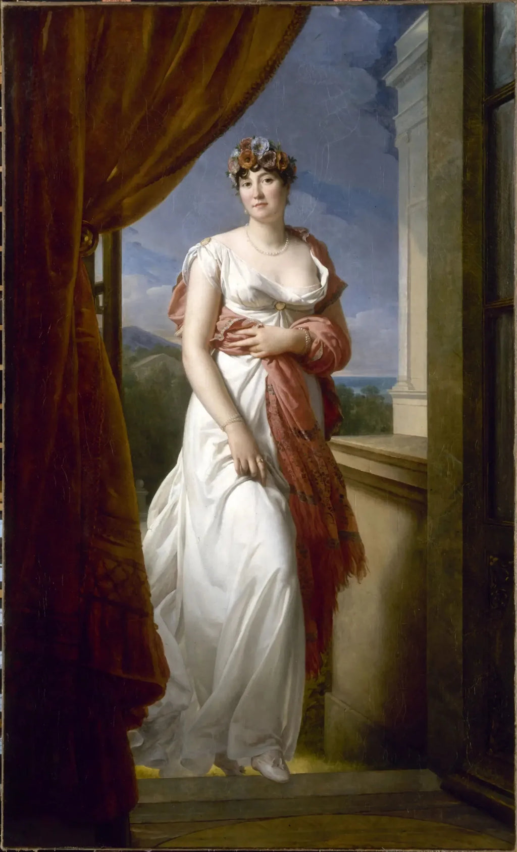 Portrait de Thérèse Cabarrus (1773-1835), épouse Tallien, puis princesse de Caraman-Chimay - François Gérard image 1 tableau peint à l’huile sur toile