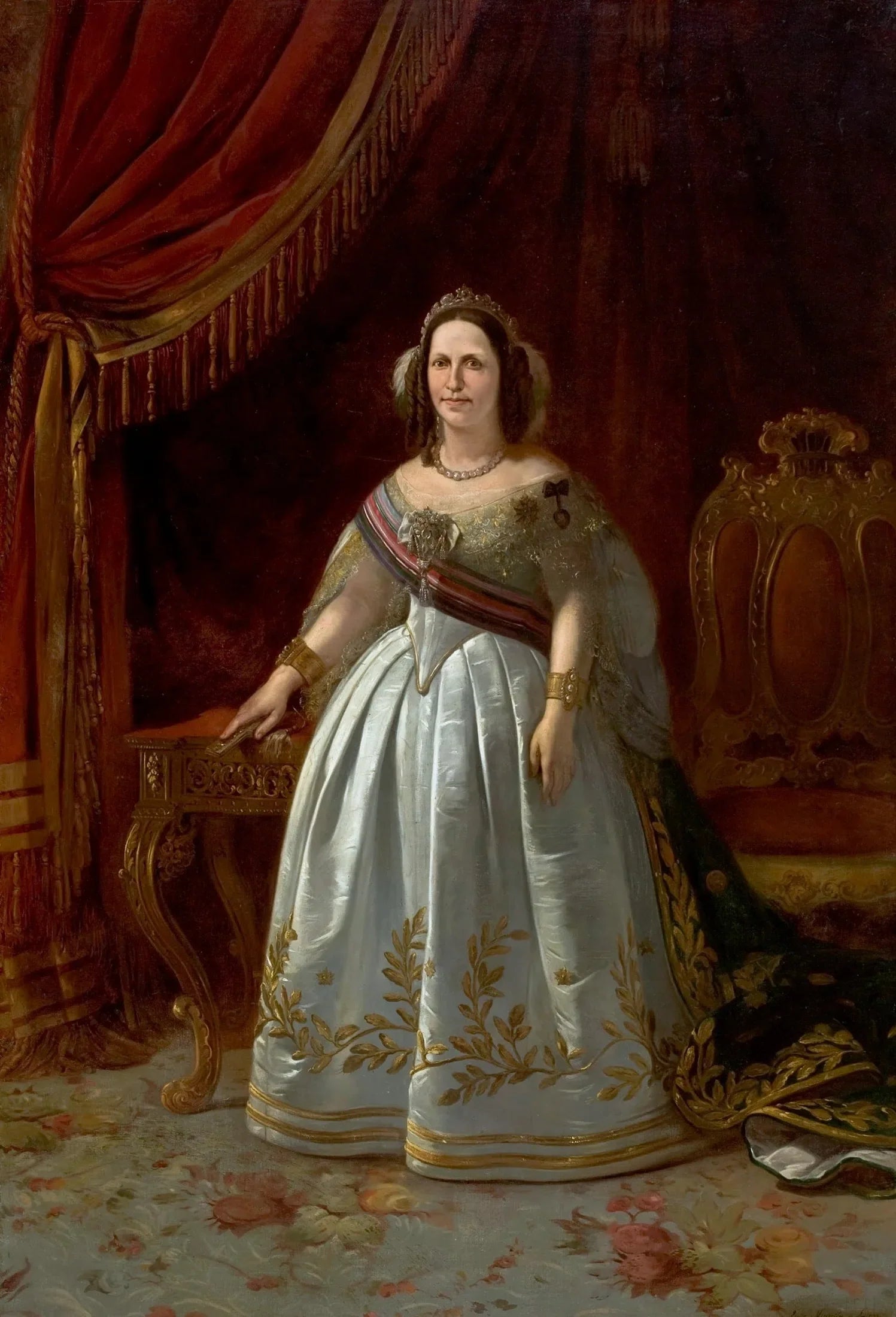 Portrait de Thérèse-Christine des Deux-Siciles - Victor Meirelles image 1 reproduction artisanale de tableau