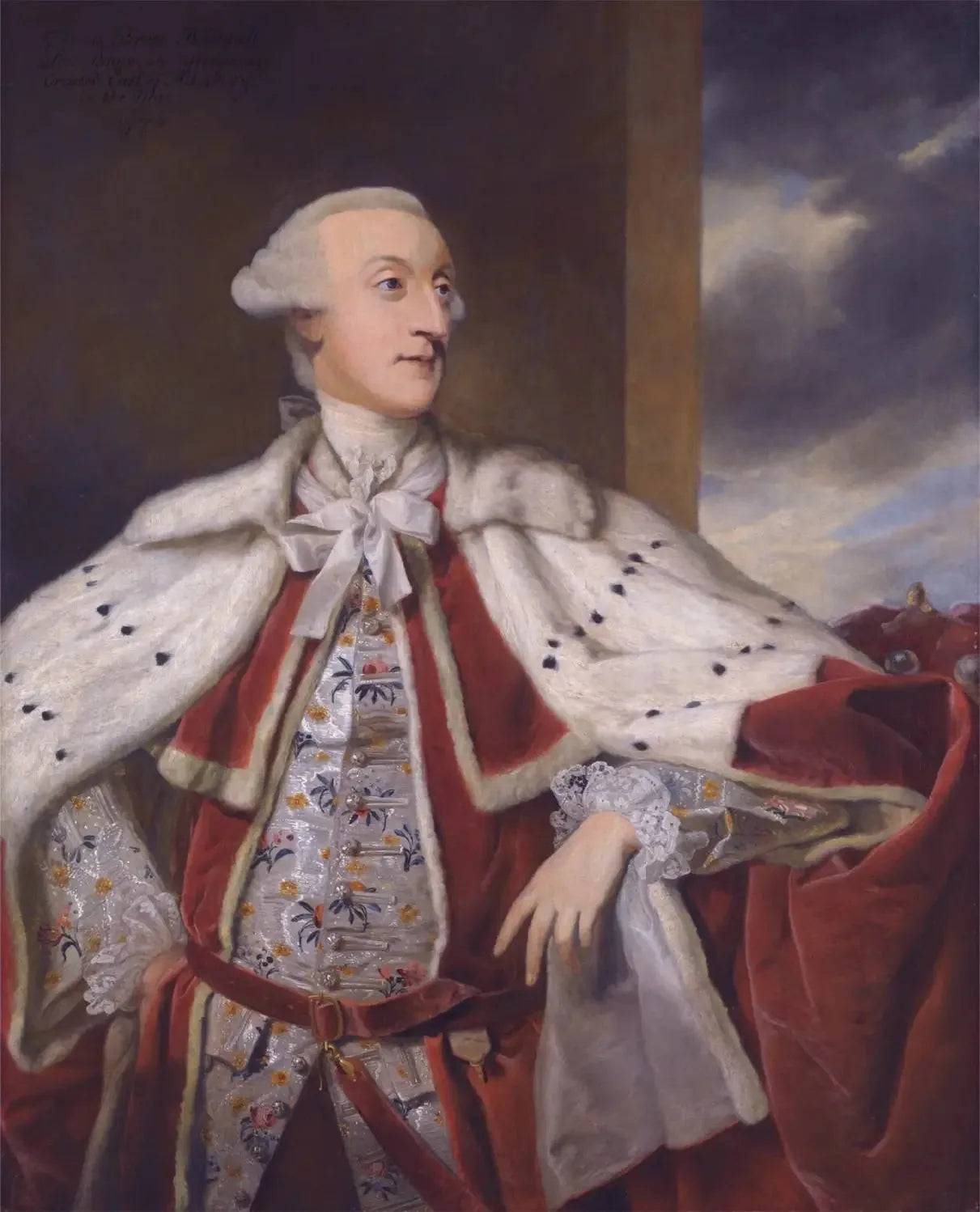 Portrait de Thomas Bruce Brudenell-Bruce, plus tard 1er comte d'Ailesbury, en robe de pair. - Joshua Reynolds image 1 copie de tableau peinte à la main