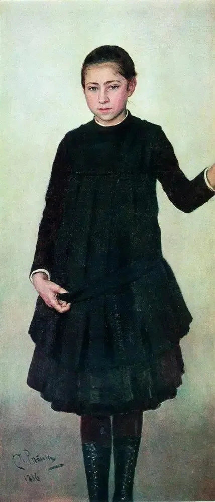 Portrait de V. I. Repina - Ilya Repin image 1 copie de tableau peinte à la main