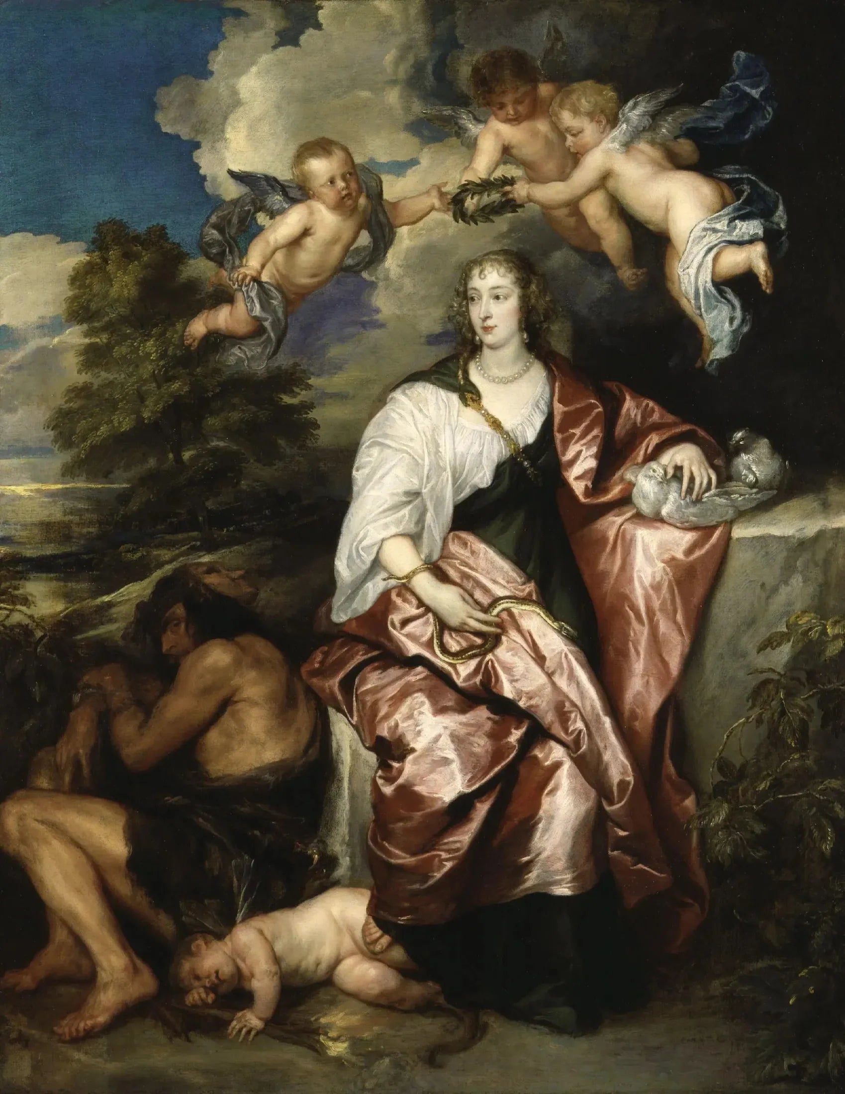 Portrait de Venetia, Lady Digby - Antoine van Dyck image 1 copie de tableau peinte à la main