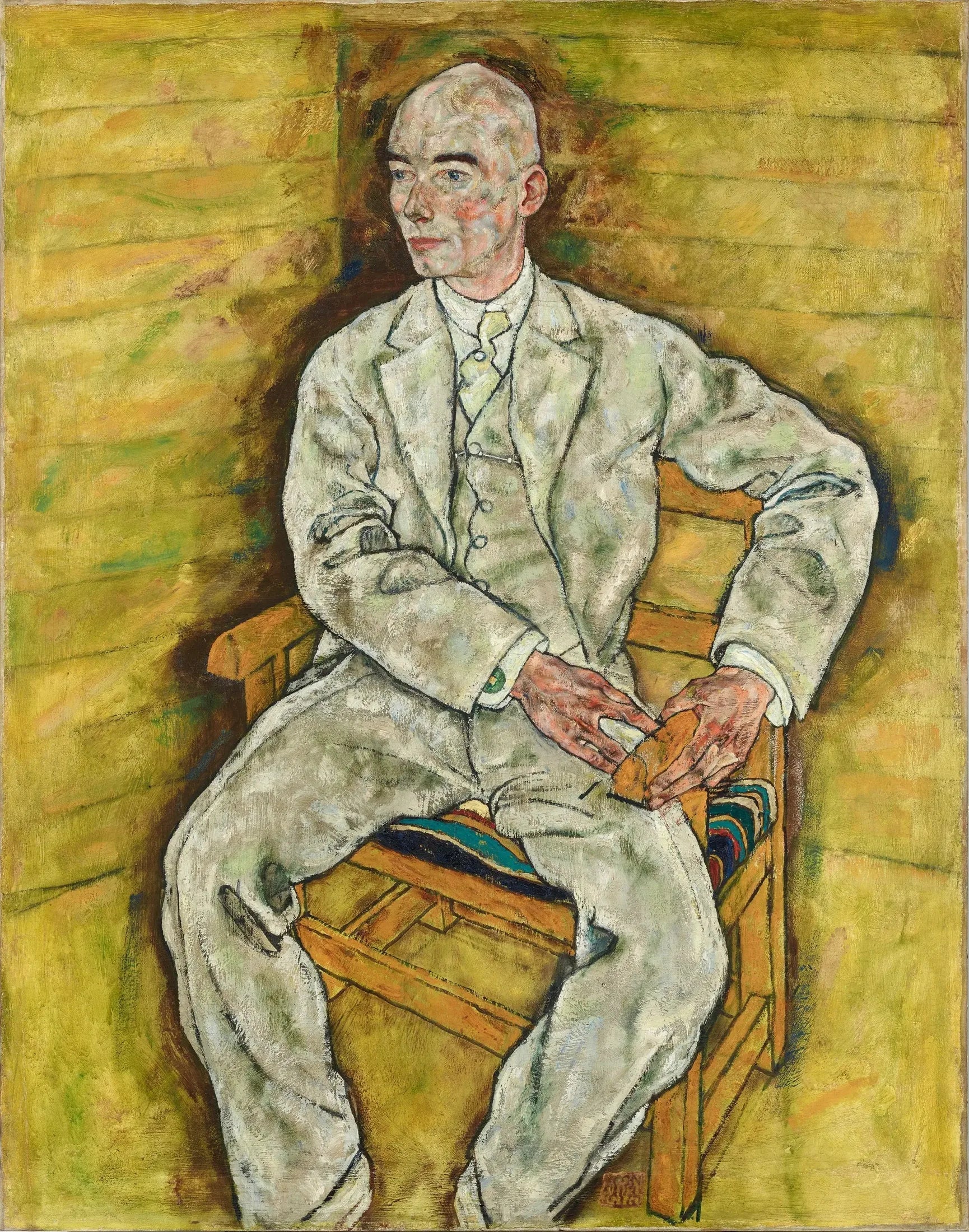 Portrait de Victor Ritter von Bauer - Egon Schiele image 1 tableau peint à l’huile sur toile
