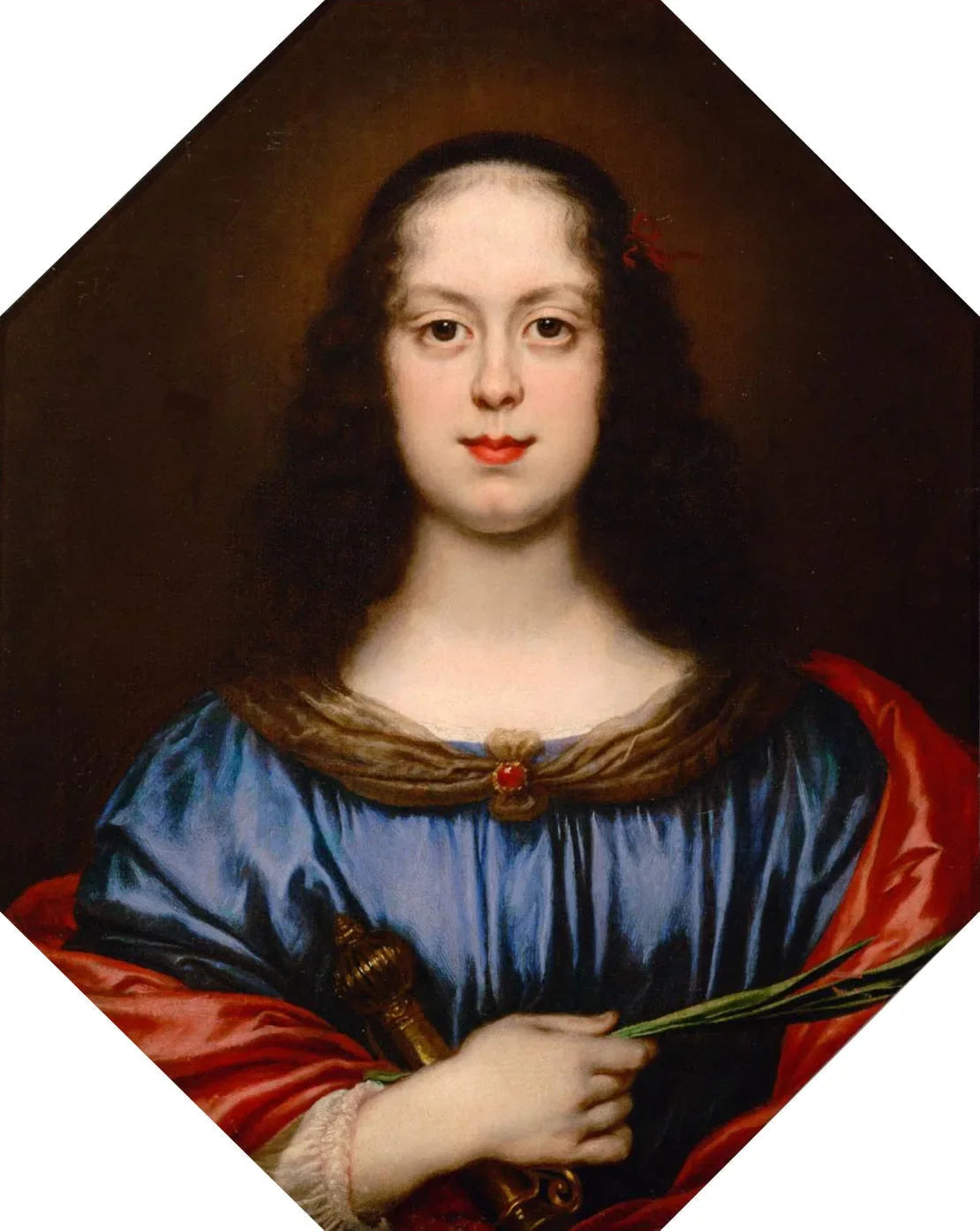Portrait de Vittoria della Rovere (1622-1694) en Sainte Catherine - Carlo Dolci image 1 reproduction de peinture à l’huile