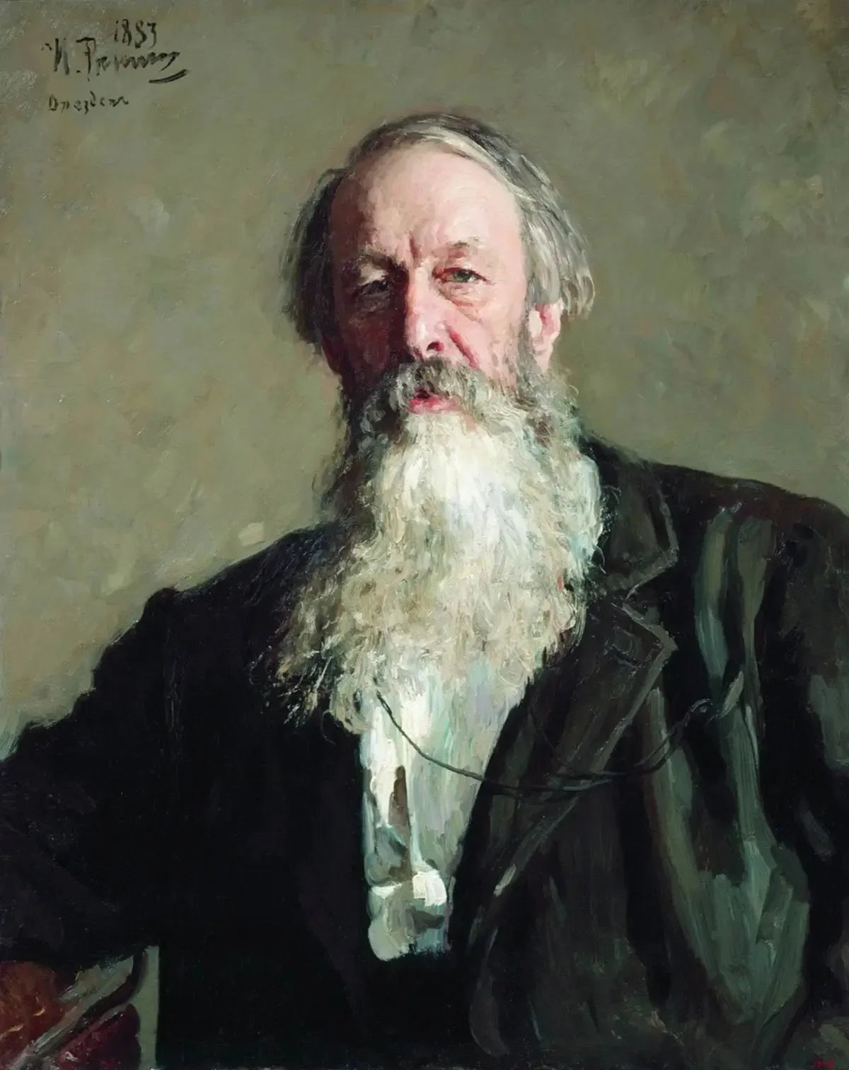 Portrait de Vladimir Stasov - Ilya Repin image 1 tableau peint à l’huile sur toile