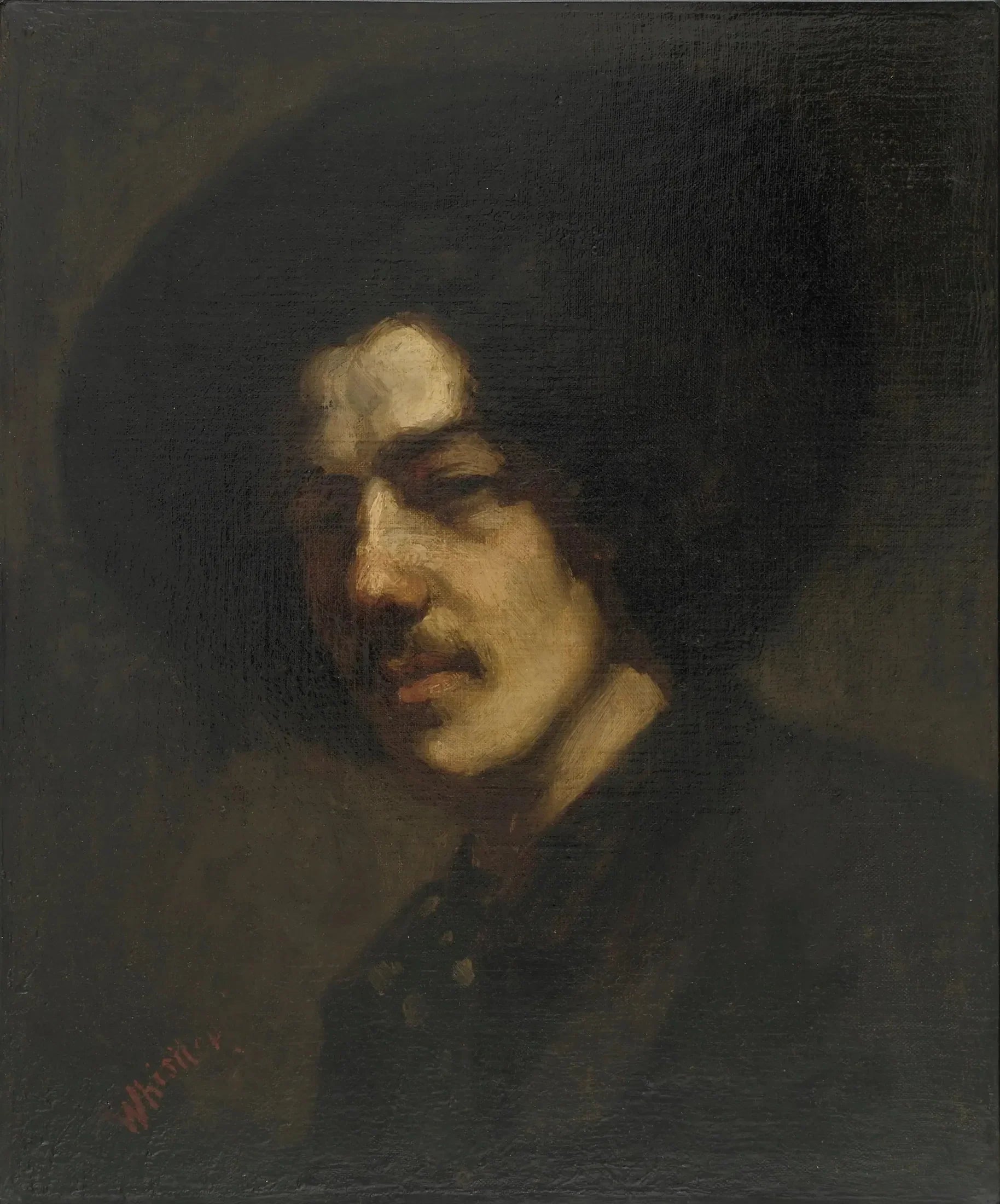 Portrait de Whistler avec chapeau - James Abbott McNeill Whistler image 1 tableau peint à l’huile sur toile