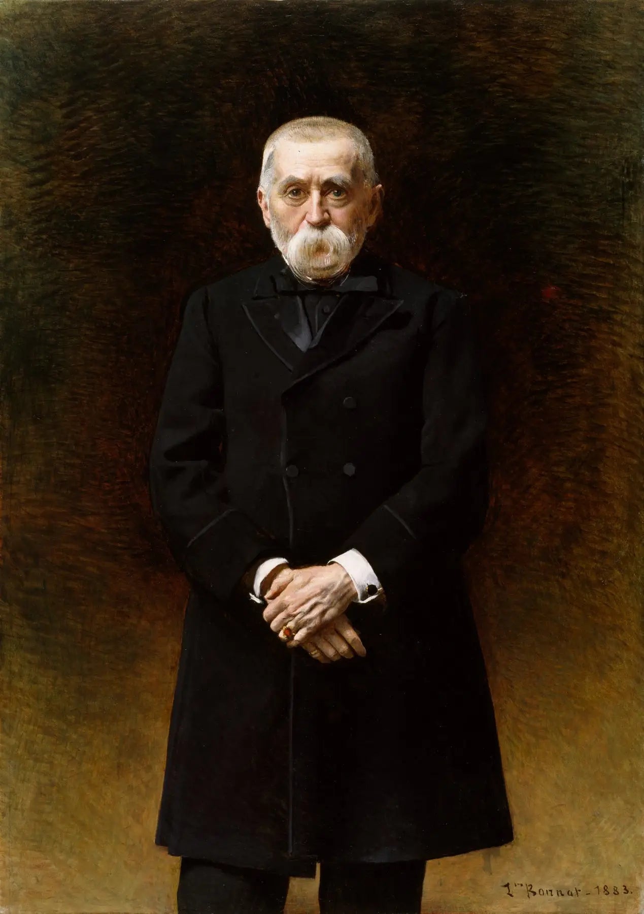 Portrait de William T. Walters - Léon Bonnat image 1 copie peinte à la main à l’huile