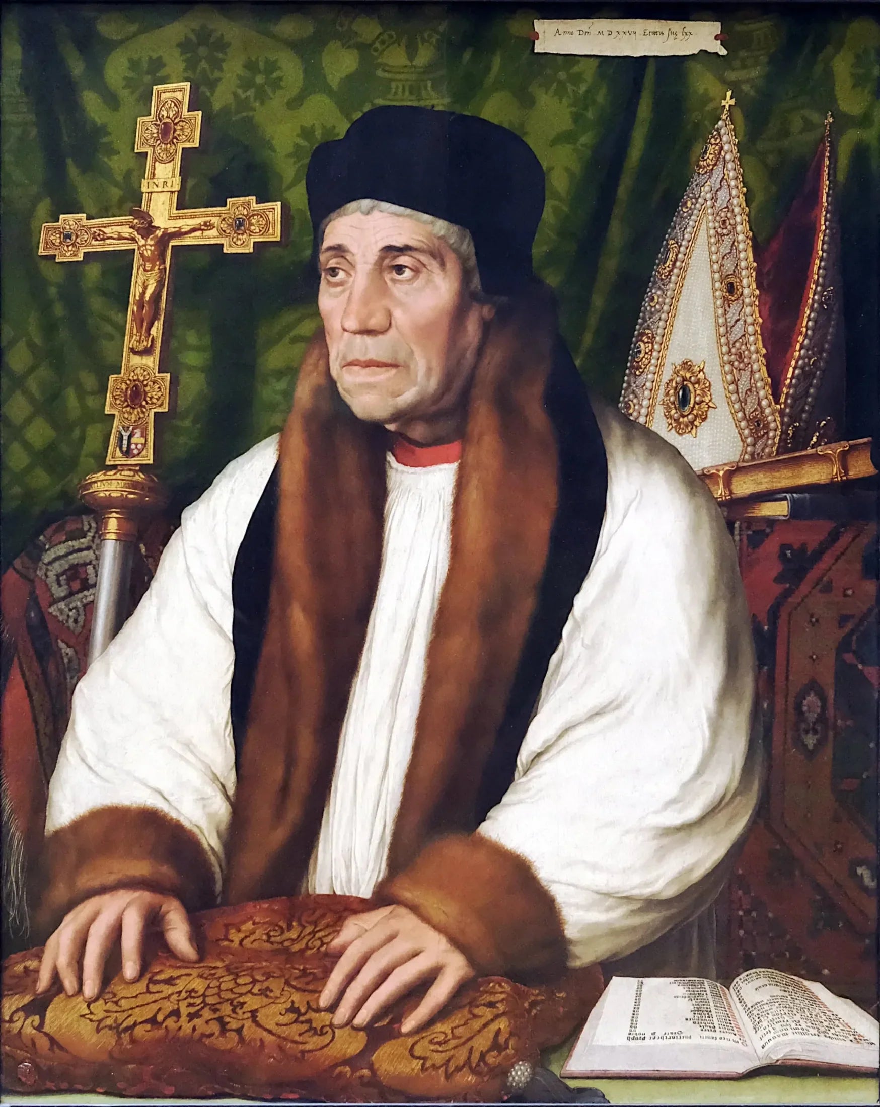 Portrait de William Warham - Hans Holbein le Jeune image 1 reproduction réalisée par Alpha Reproduction