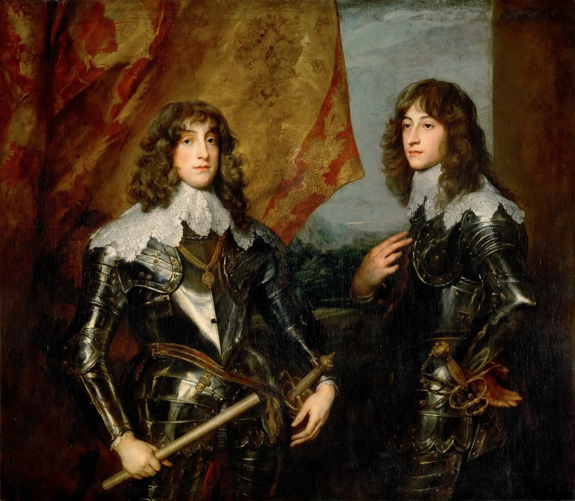 Portrait des princes palatins - Antoine van Dyck image 1 copie de tableau peinte à la main