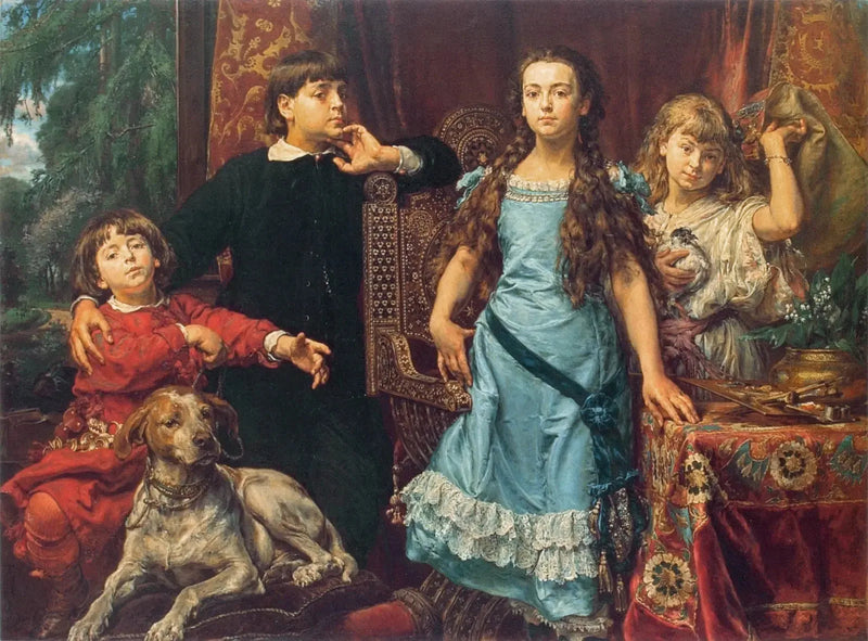 Portrait des quatre enfants de l'artiste - Jan Matejko