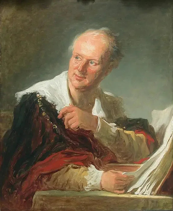 Portrait dit de Denis Diderot - Jean-Honoré Fragonard image 1 copie de tableau peinte à la main