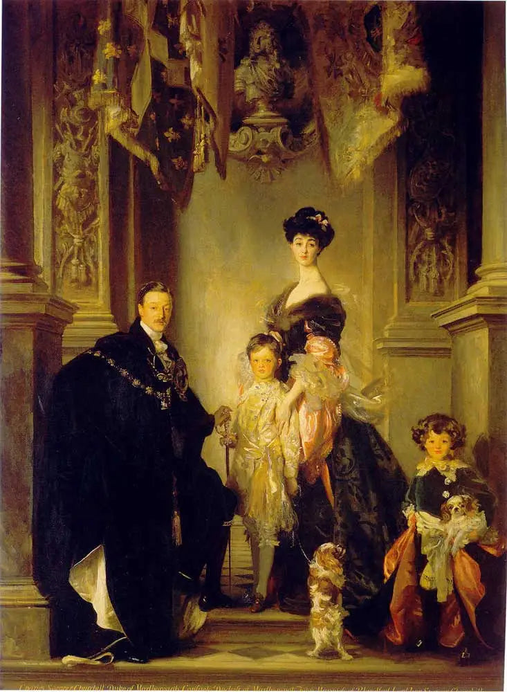 Portrait du 9e duc de Marlborough avec sa famille - John Singer Sargent